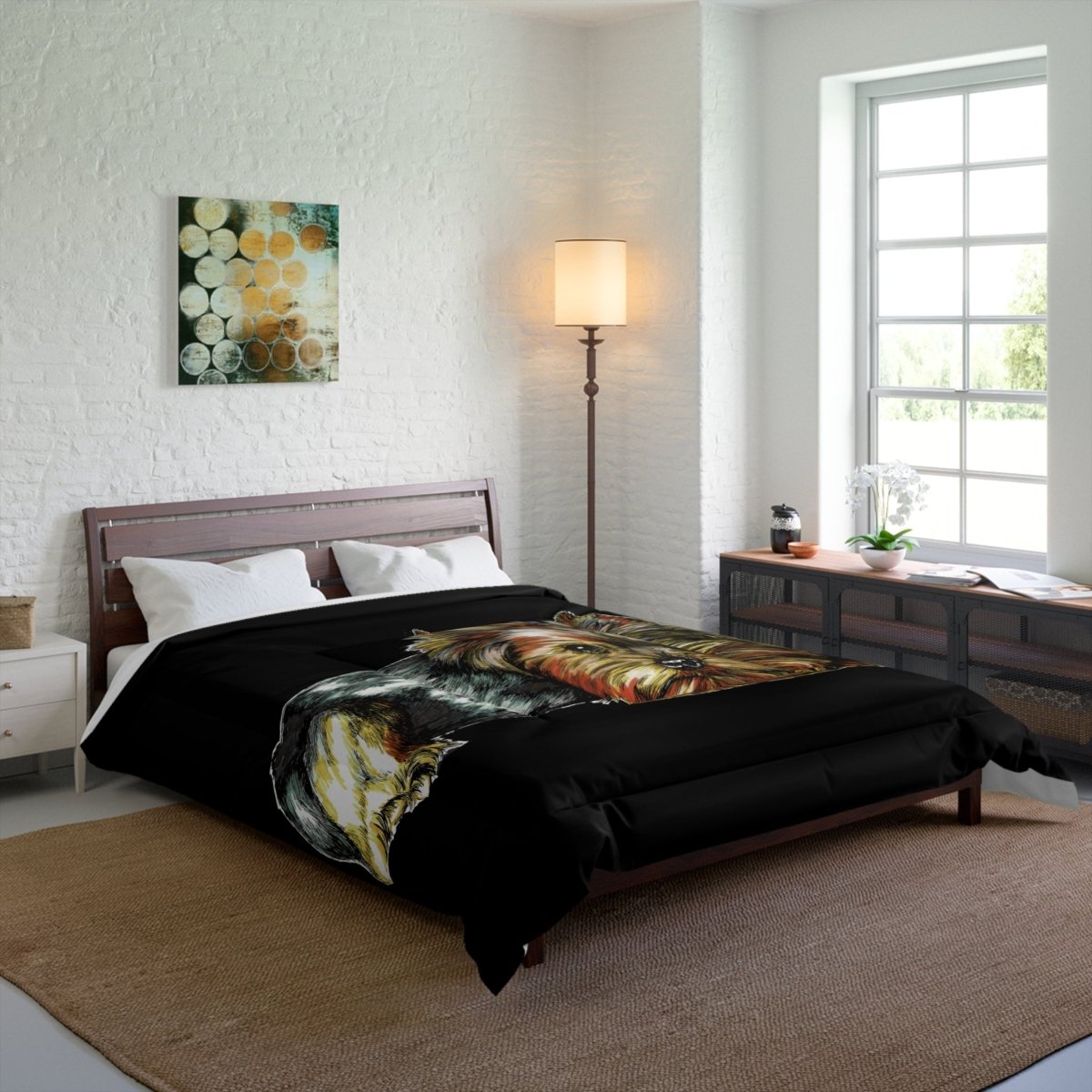 Cozy Yorkie Comforter - Perfect for Dog Lovers & Home Decor - Curran Artworks