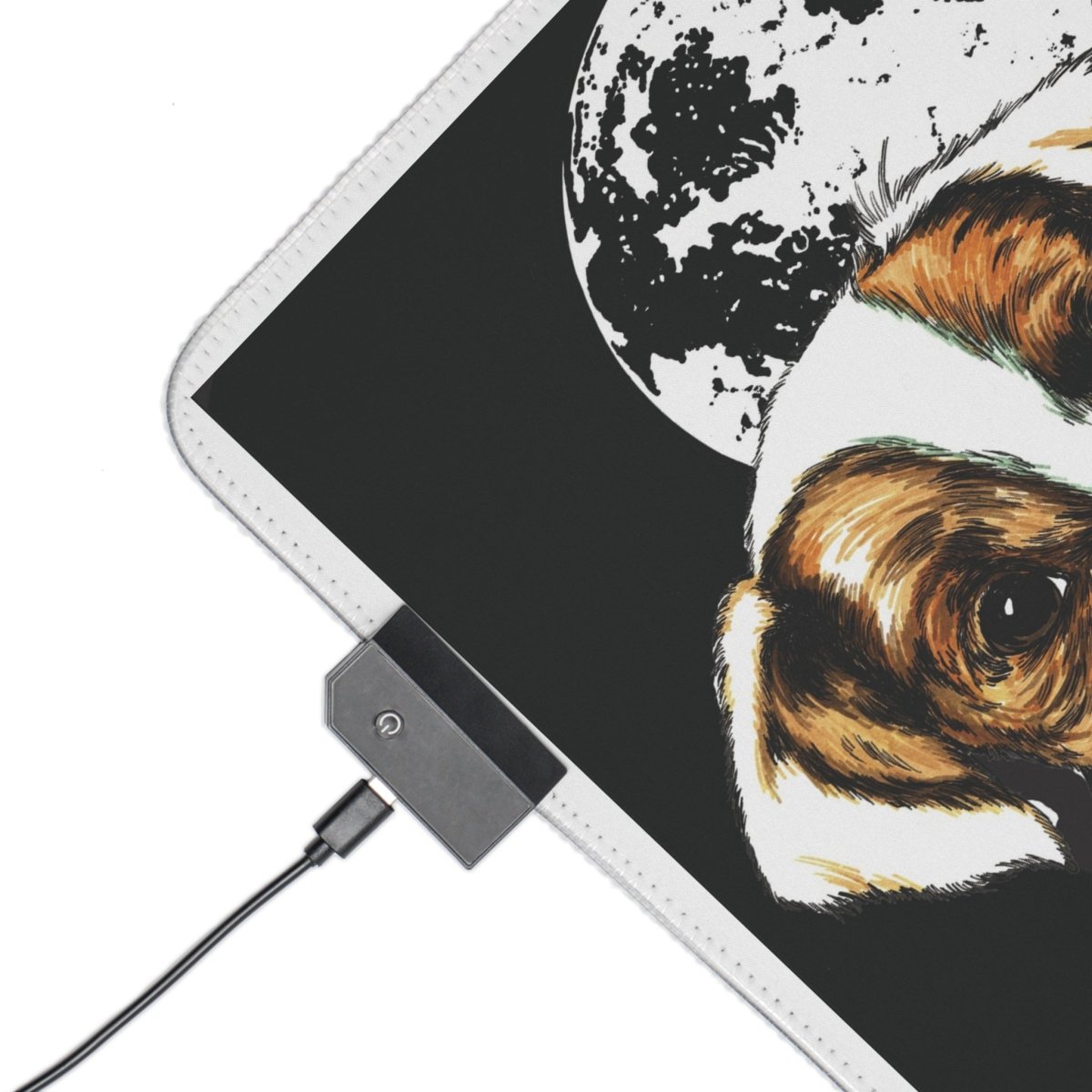 Cute Beagle Puppy LED Gaming Mouse Pad - RGB Backlit Design - Curran Artworks