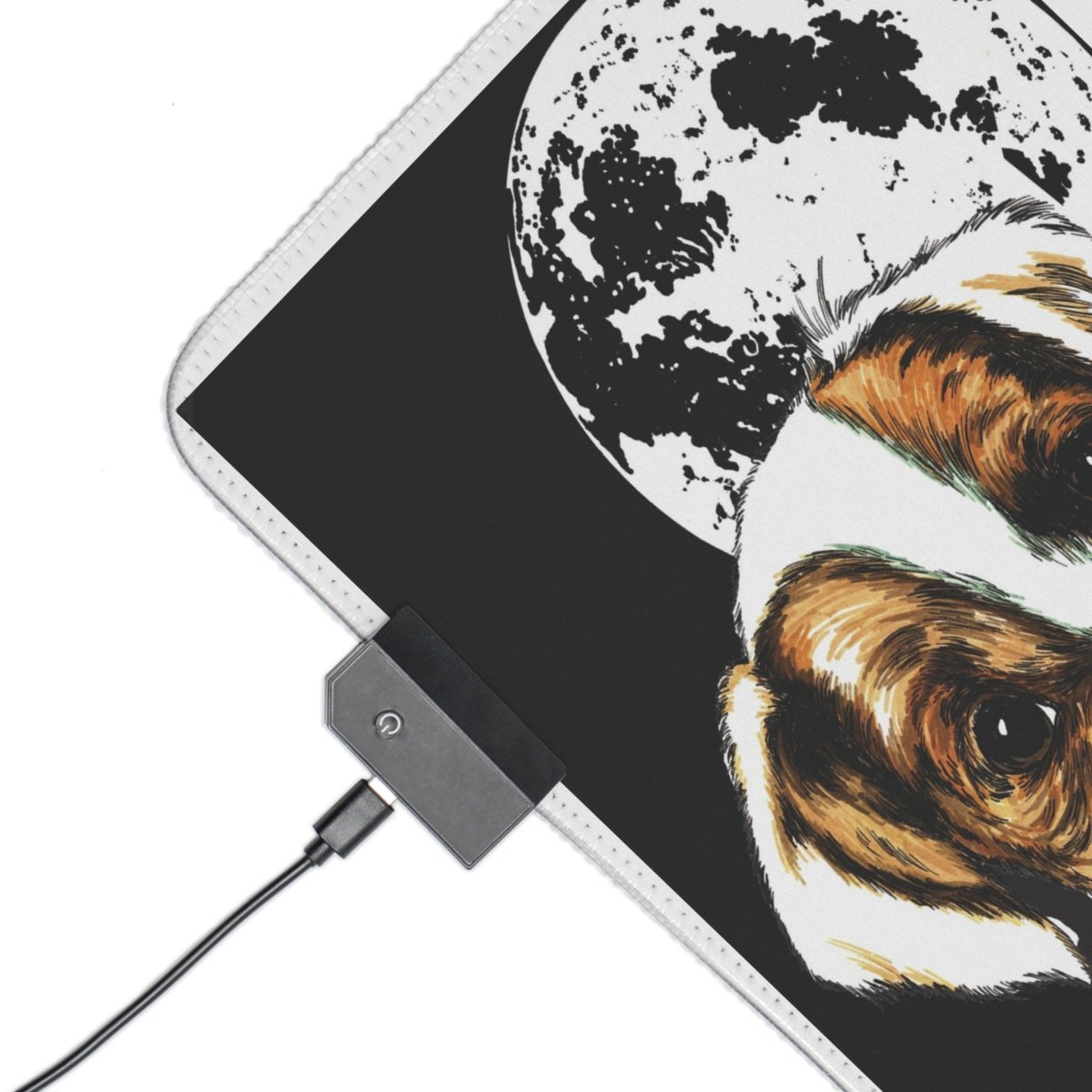 Cute Beagle Puppy LED Gaming Mouse Pad - RGB Backlit Design - Curran Artworks