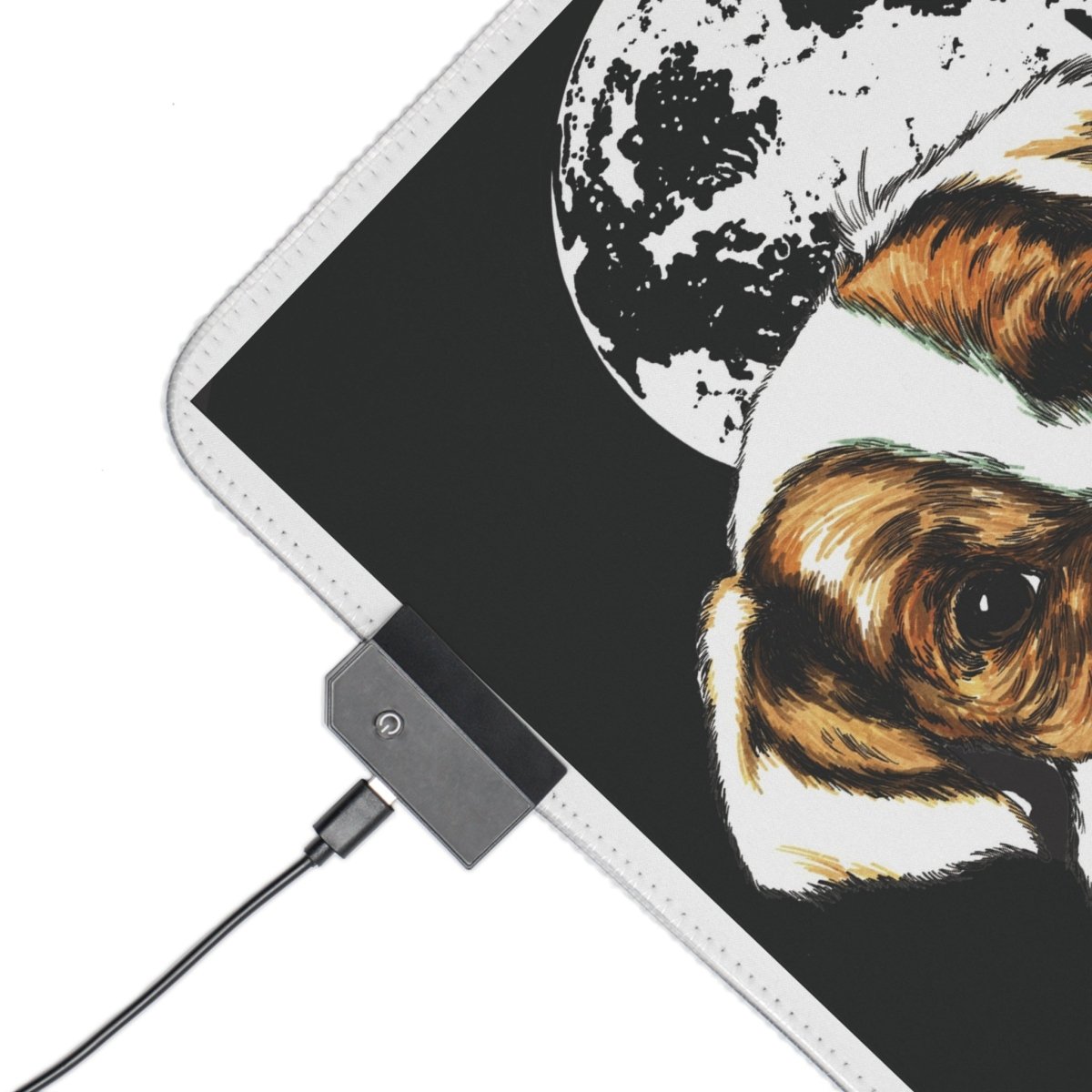 Cute Beagle Puppy LED Gaming Mouse Pad - RGB Backlit Design - Curran Artworks