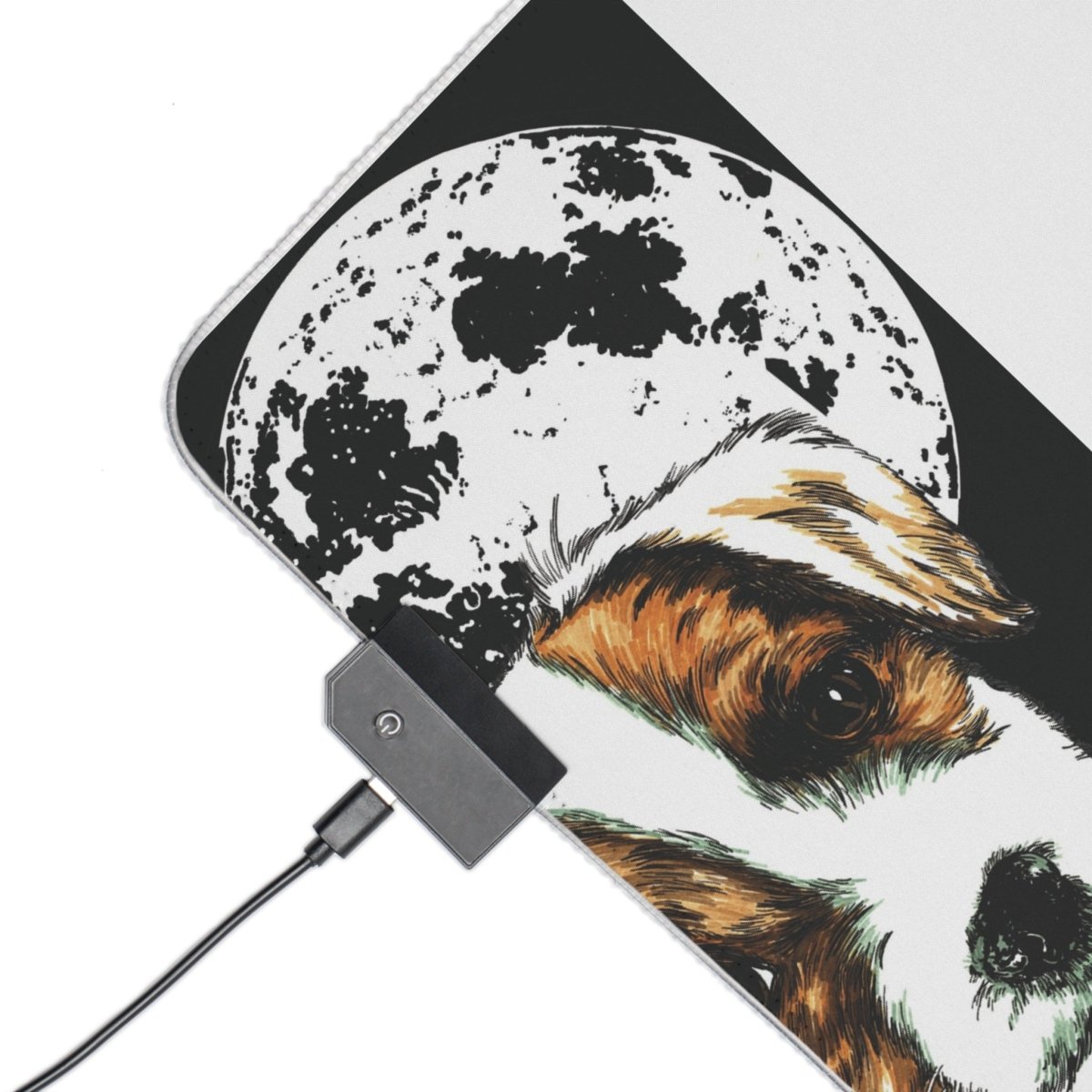 Cute Beagle Puppy LED Gaming Mouse Pad - RGB Backlit Design - Curran Artworks