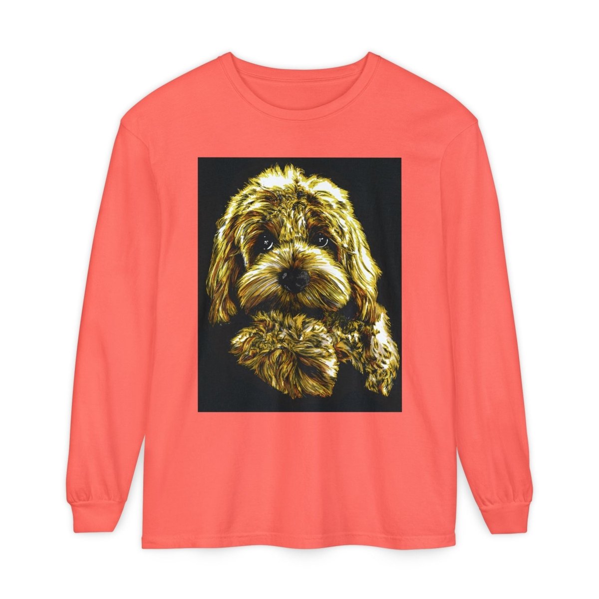 Cute Dog Art Long Sleeve T-Shirt - Unisex Dog Lover Gift - Curran Artworks