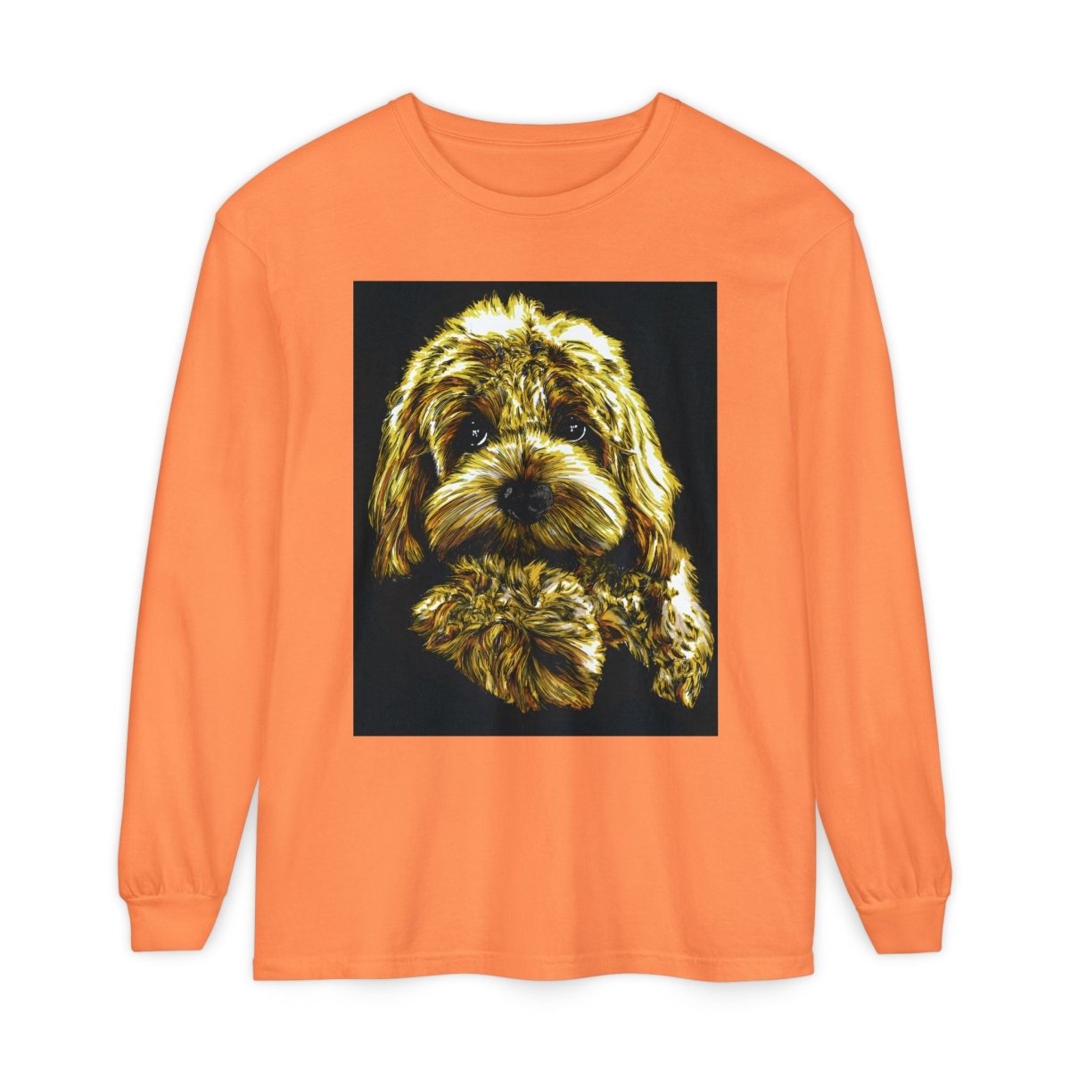 Cute Dog Art Long Sleeve T-Shirt - Unisex Dog Lover Gift - Curran Artworks