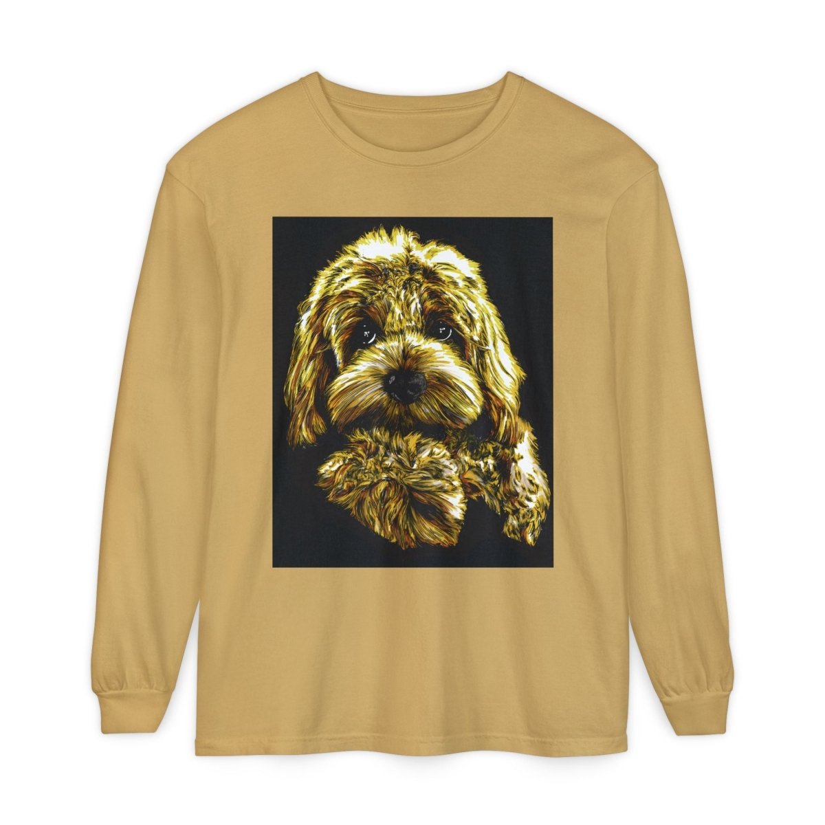 Cute Dog Art Long Sleeve T-Shirt - Unisex Dog Lover Gift - Curran Artworks
