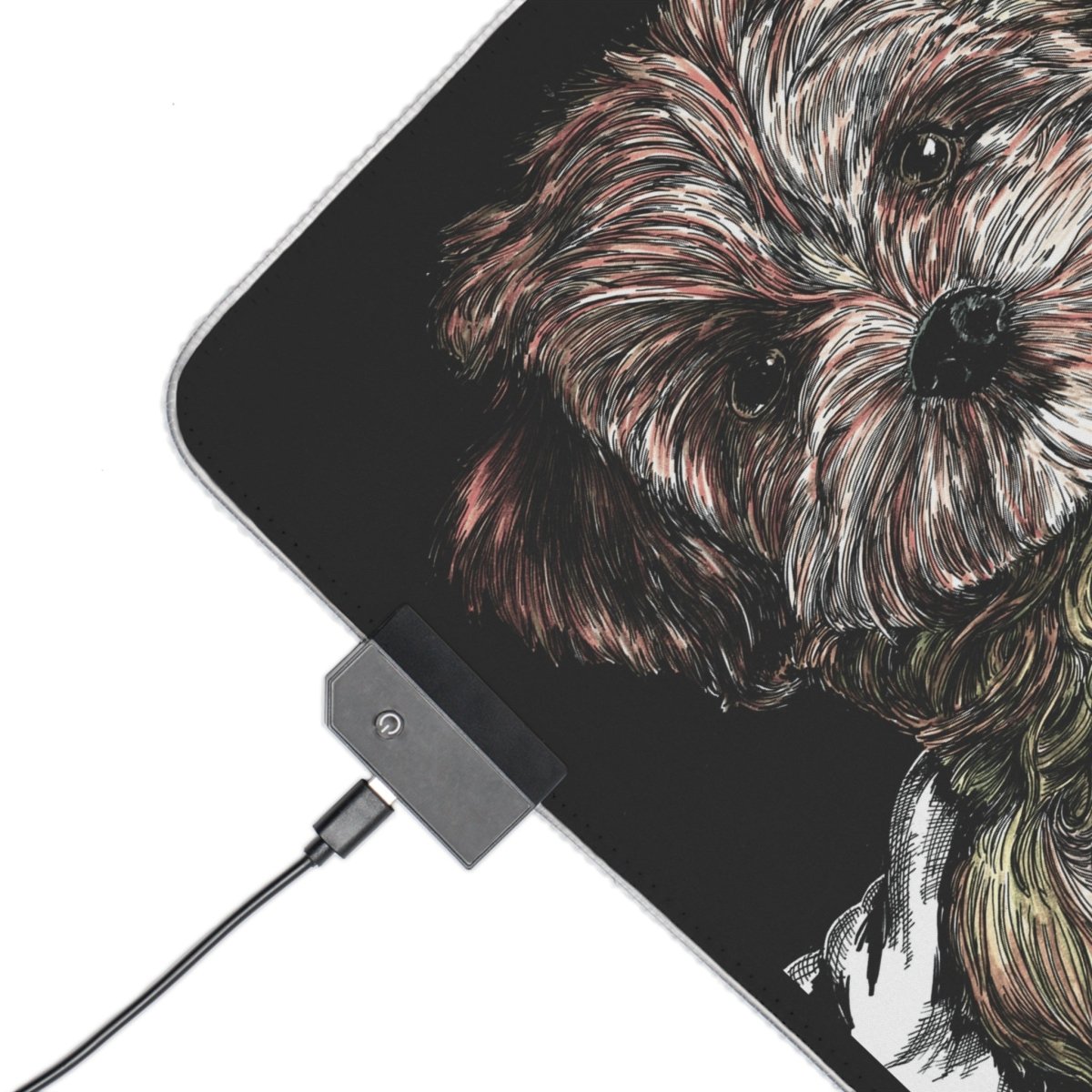 Cute Dog LED Gaming Mouse Pad - RGB Lighted Desk Mat - Curran Artworks