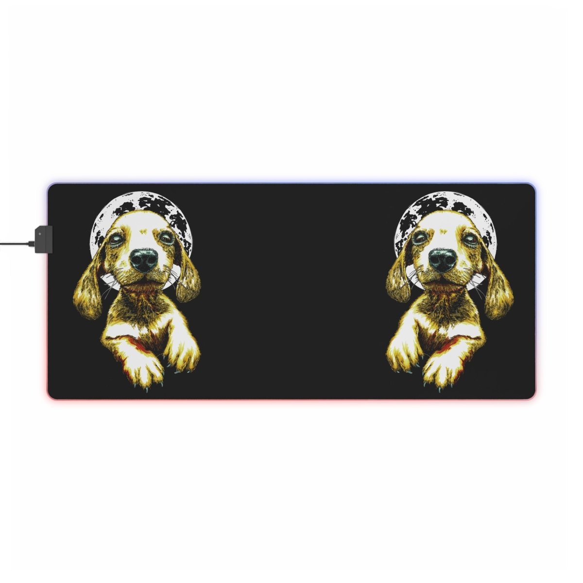 Cute Puppy LED Gaming Mouse Pad - Perfect for Pet Lovers and Gamers - Curran Artworks