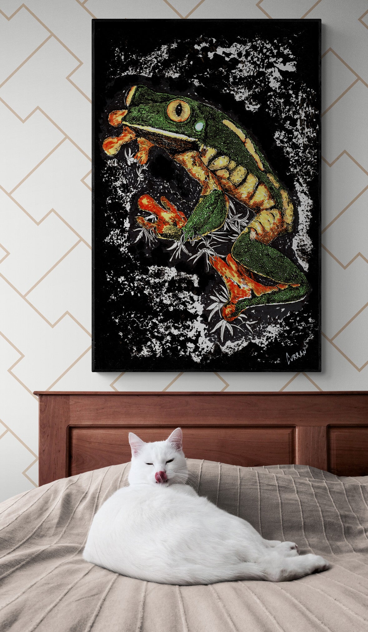 Frog 2 Original Hand Drawn Wall Art Poster