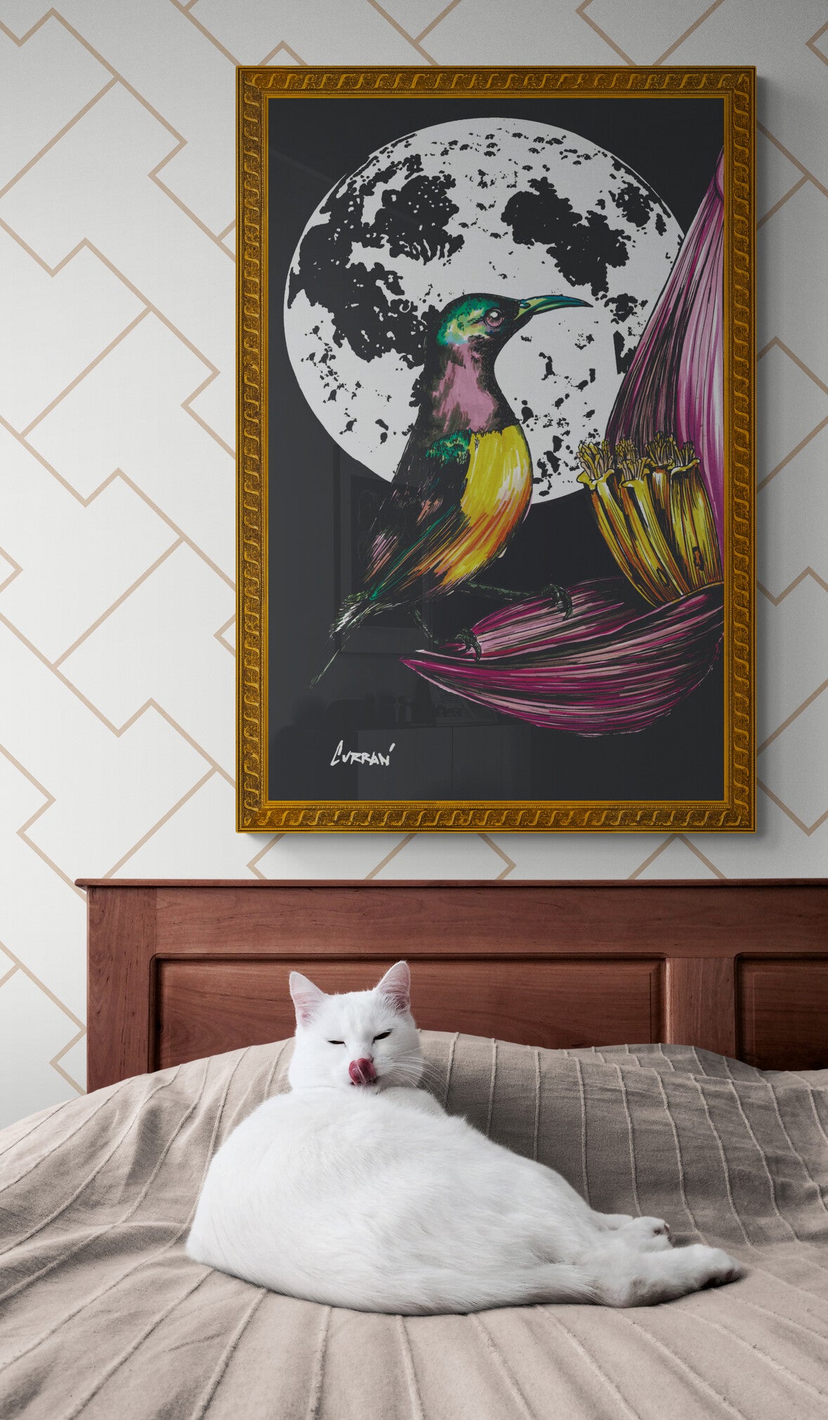 Hummingbird Original Hand Drawn Wall Art Poster