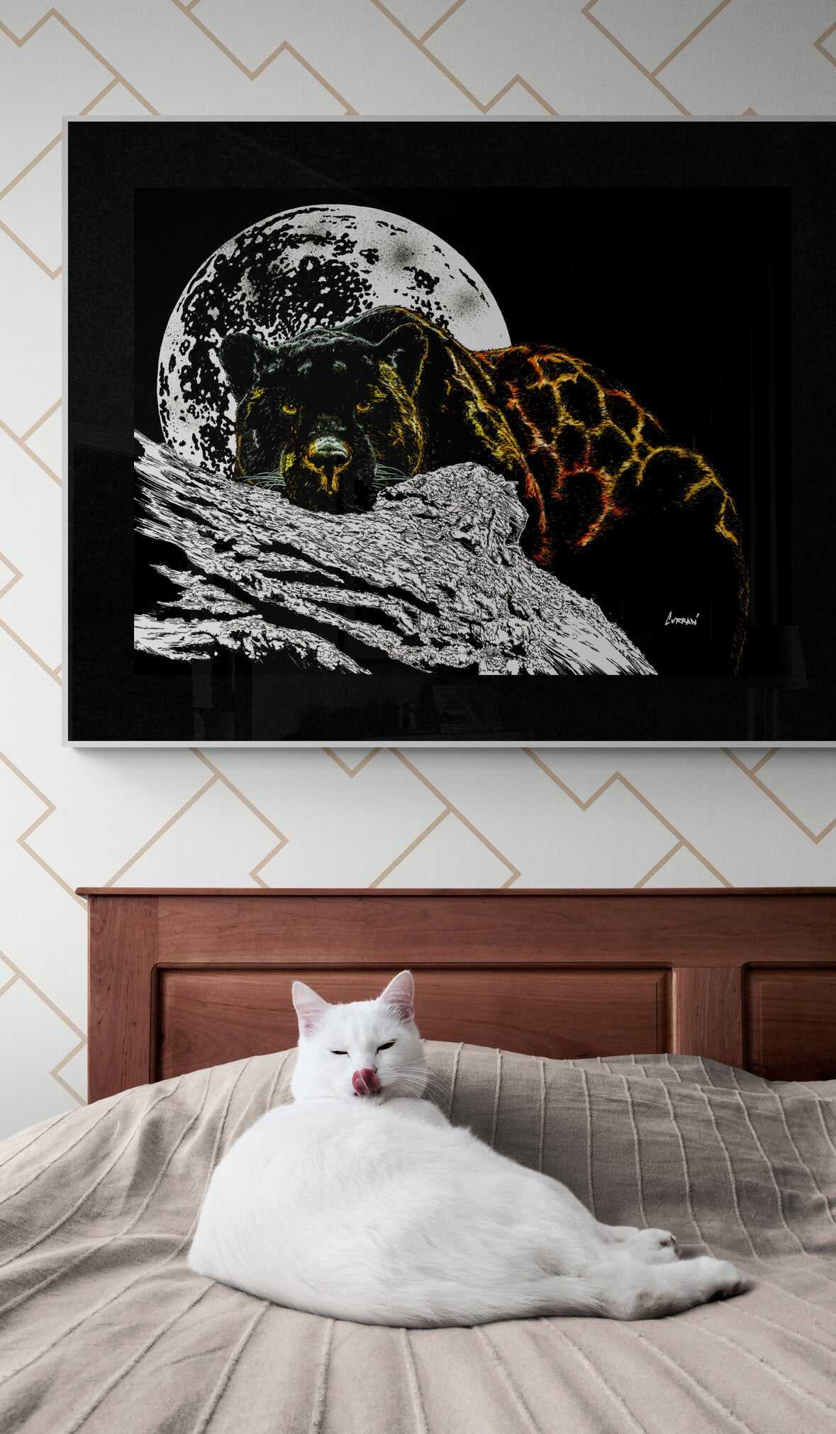 Panther Original Hand Drawn Wall Art Poster