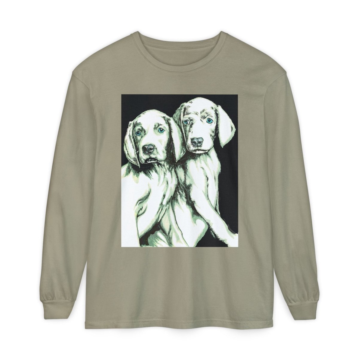 Dog Lover's Long Sleeve T-Shirt - Cute Puppy Illustration - Perfect Gift - Curran Artworks