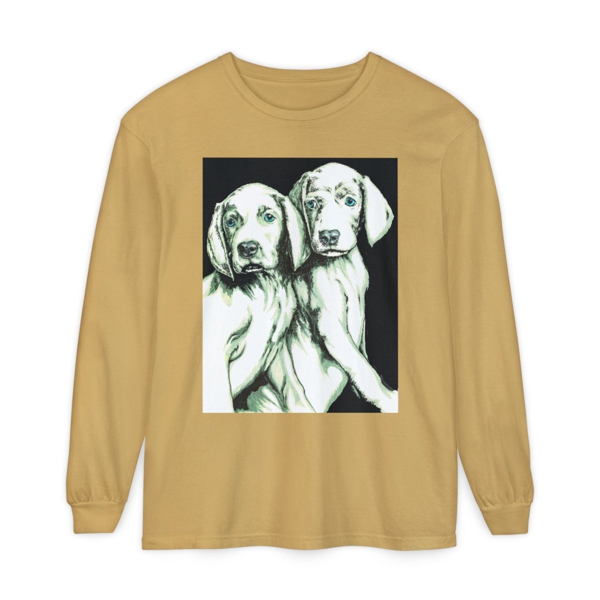 Dog Lover's Long Sleeve T-Shirt - Cute Puppy Illustration - Perfect Gift - Curran Artworks