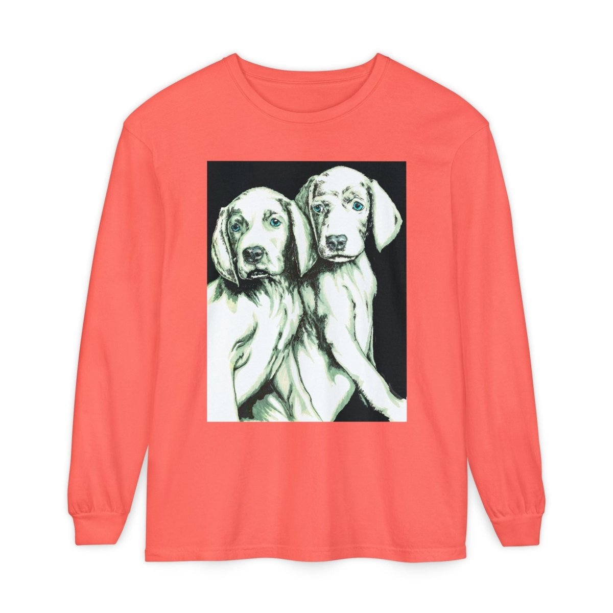 Dog Lover's Long Sleeve T-Shirt - Cute Puppy Illustration - Perfect Gift - Curran Artworks