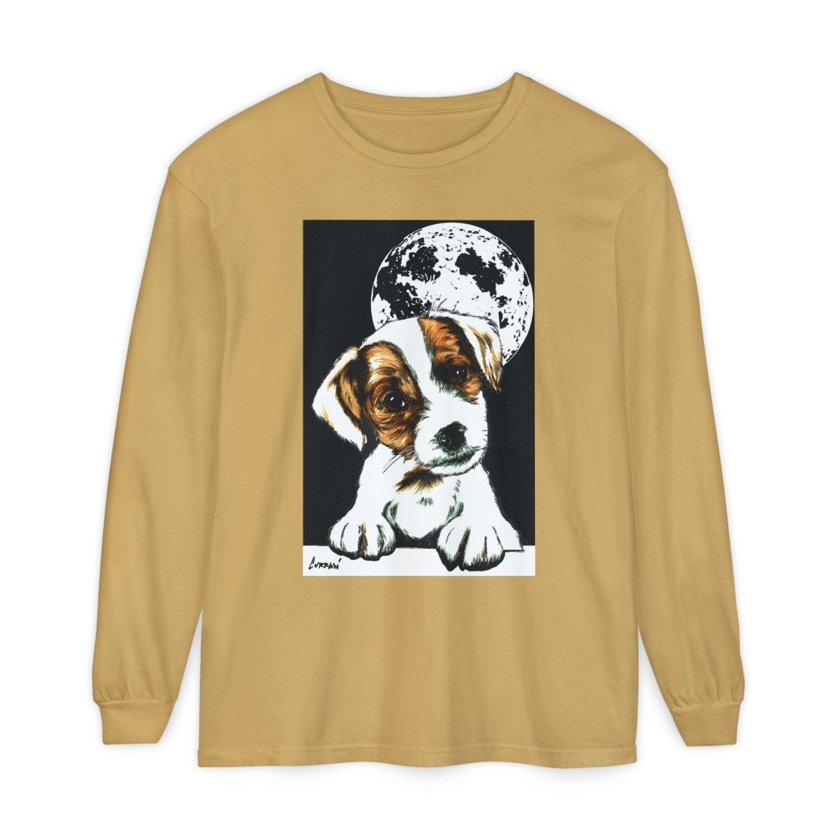 Dog Moon Long Sleeve T-Shirt Eco - Friendly Unisex - Perfect Gift for Pet Lovers - Curran Artworks
