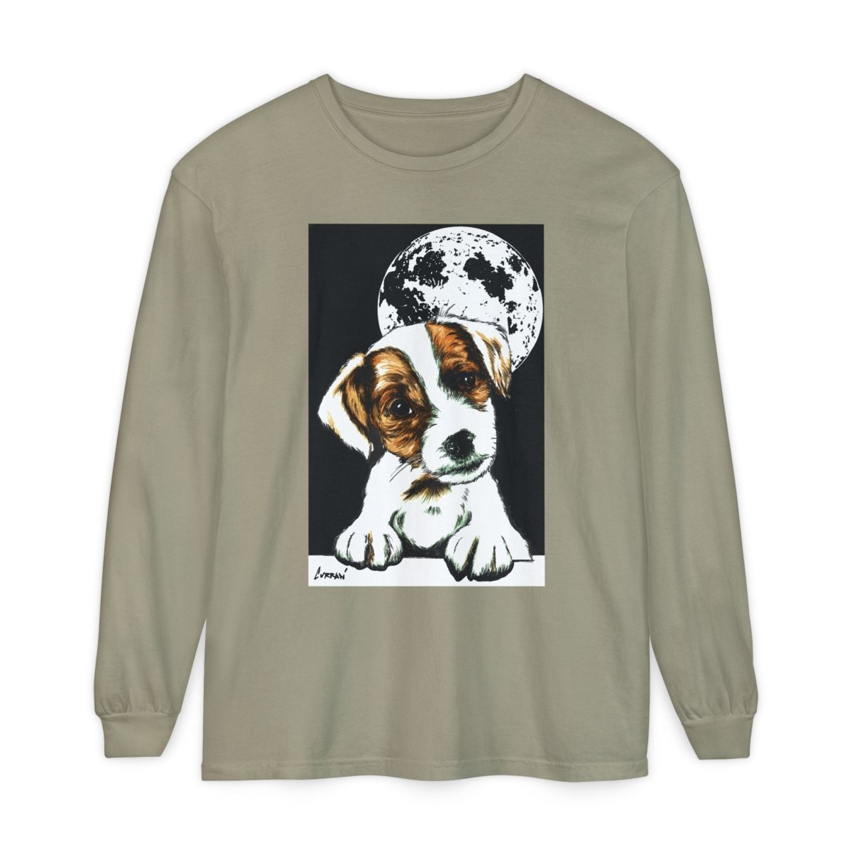 Dog Moon Long Sleeve T-Shirt Eco - Friendly Unisex - Perfect Gift for Pet Lovers - Curran Artworks