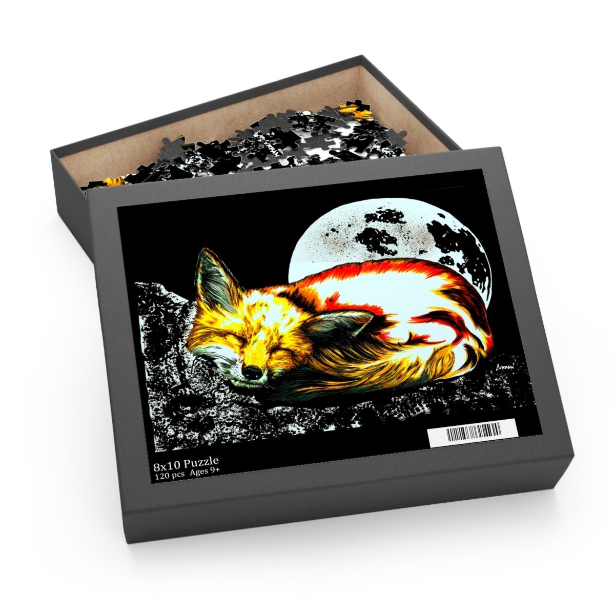 Dreamy Fox Moon Puzzle - 120, 252, 500 Pieces - Curran Artworks