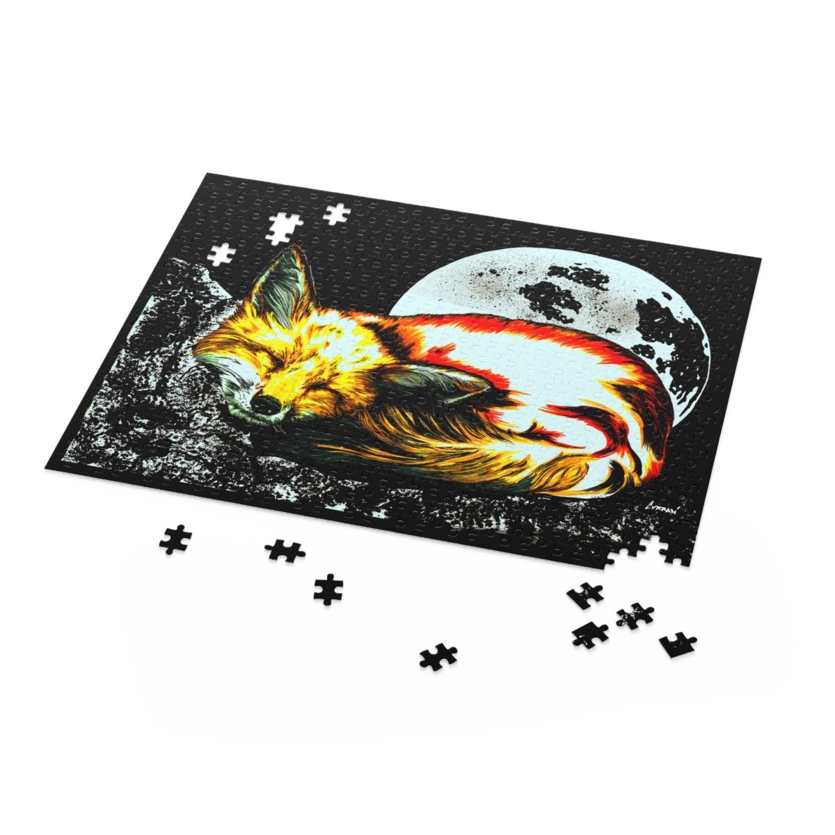 Dreamy Fox Moon Puzzle - 120, 252, 500 Pieces - Curran Artworks