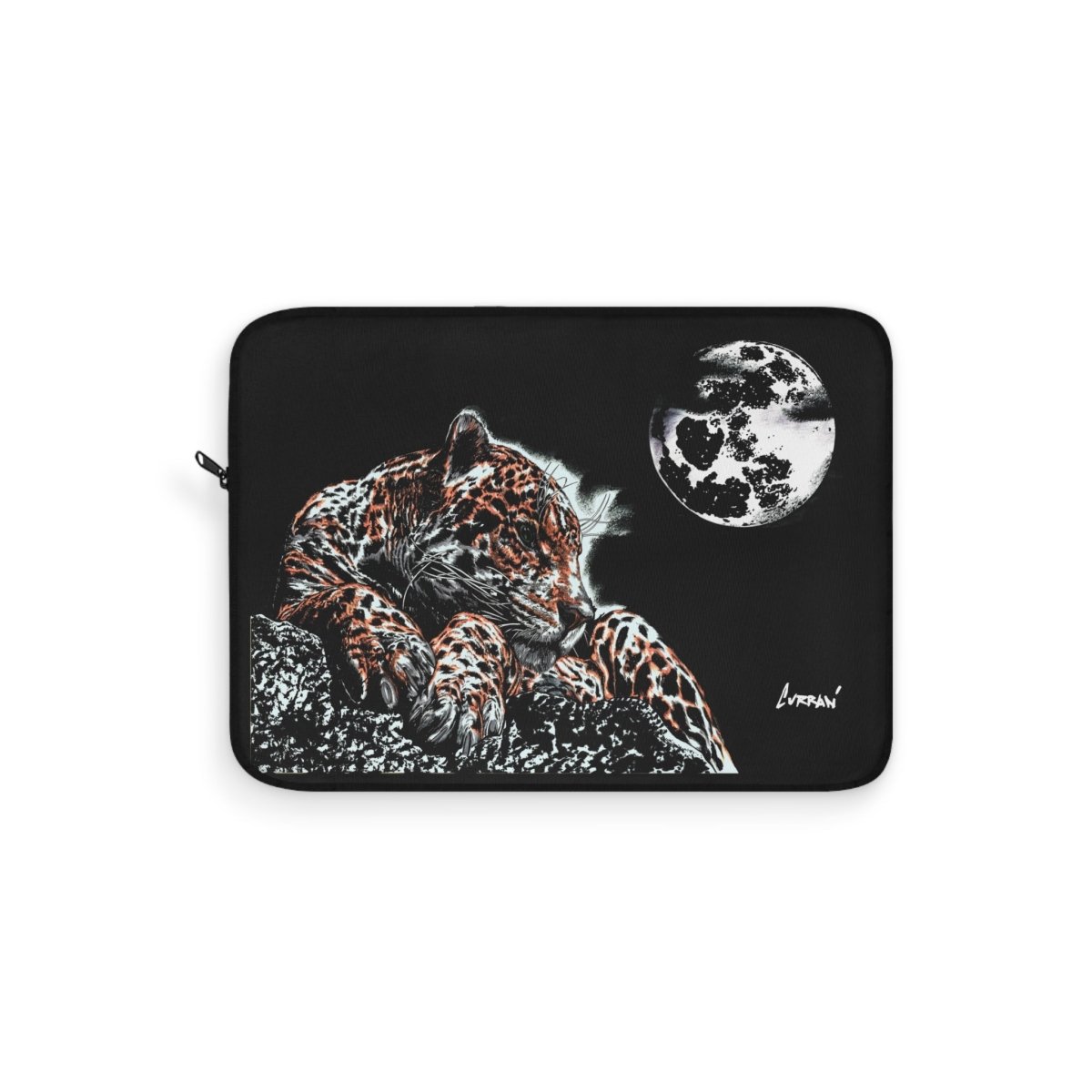 Elegant Jaguar Laptop Sleeve - Moonlit Design, Perfect for Animal Lovers - Curran Artworks
