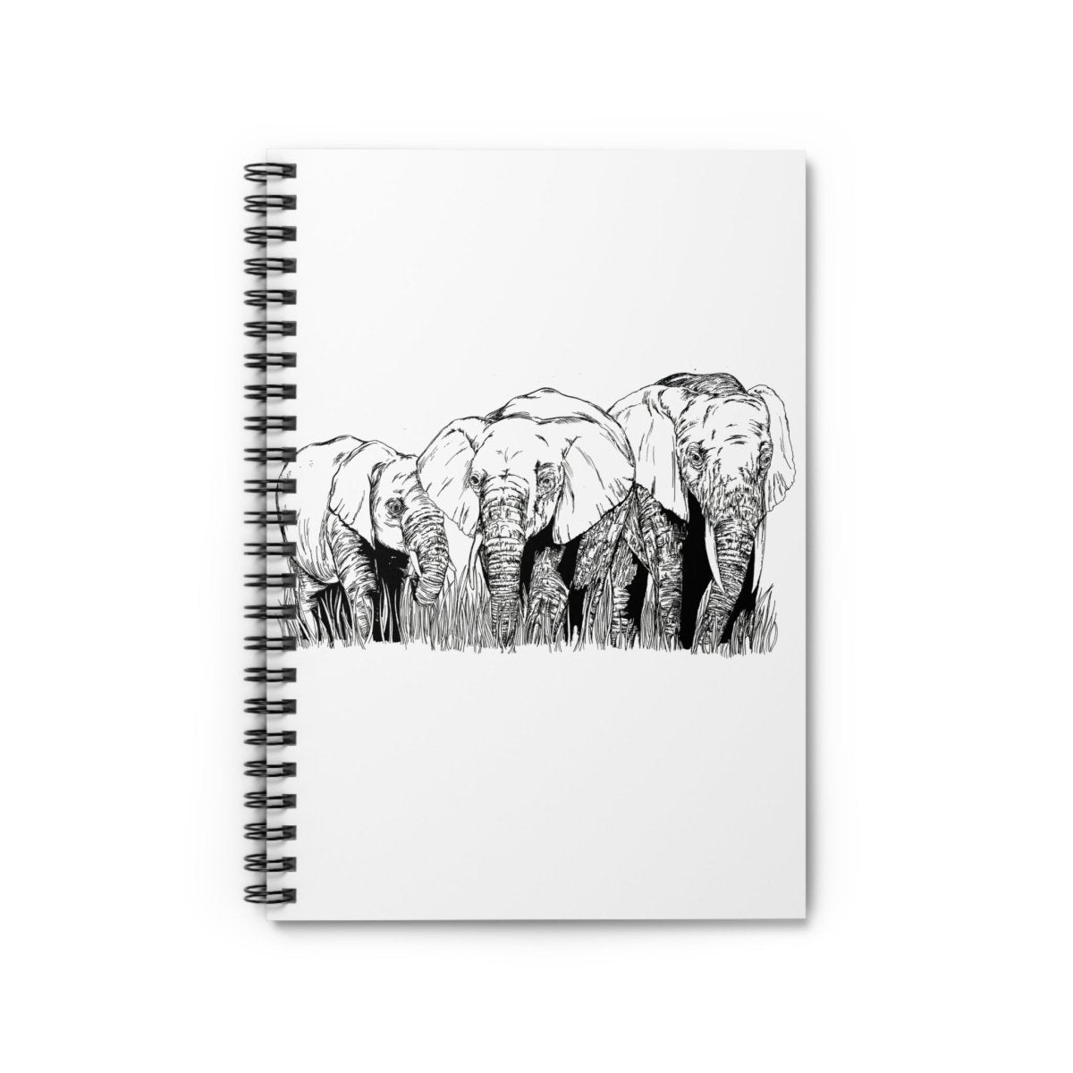 Elephant Art Spiral Notebook - Nature - Inspired Ruled Journal for Creative Minds - Curran Artworks