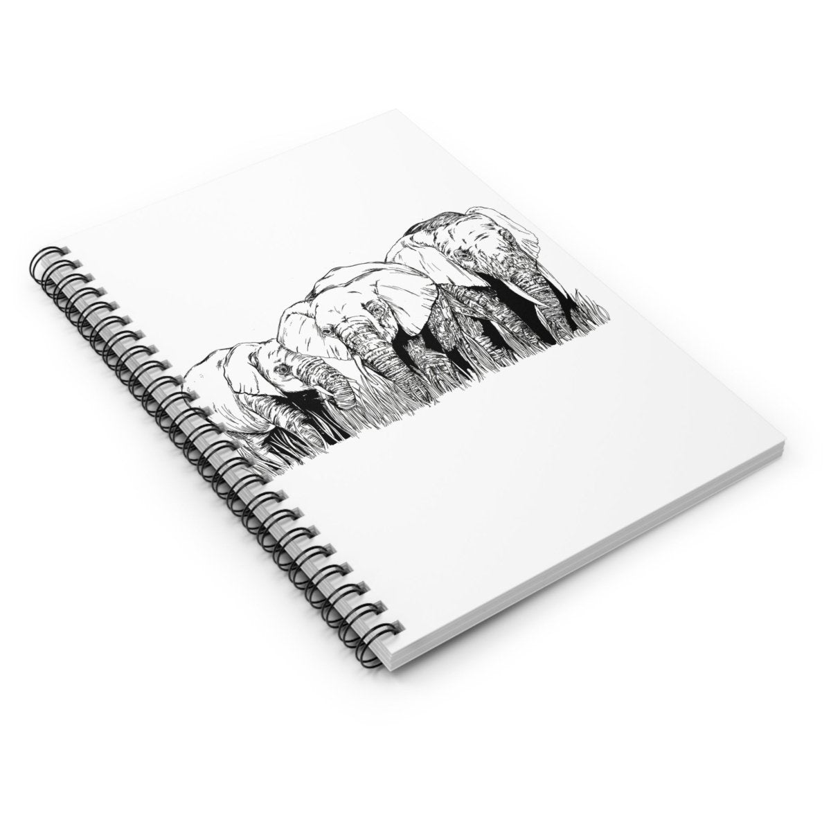 Elephant Art Spiral Notebook - Nature - Inspired Ruled Journal for Creative Minds - Curran Artworks