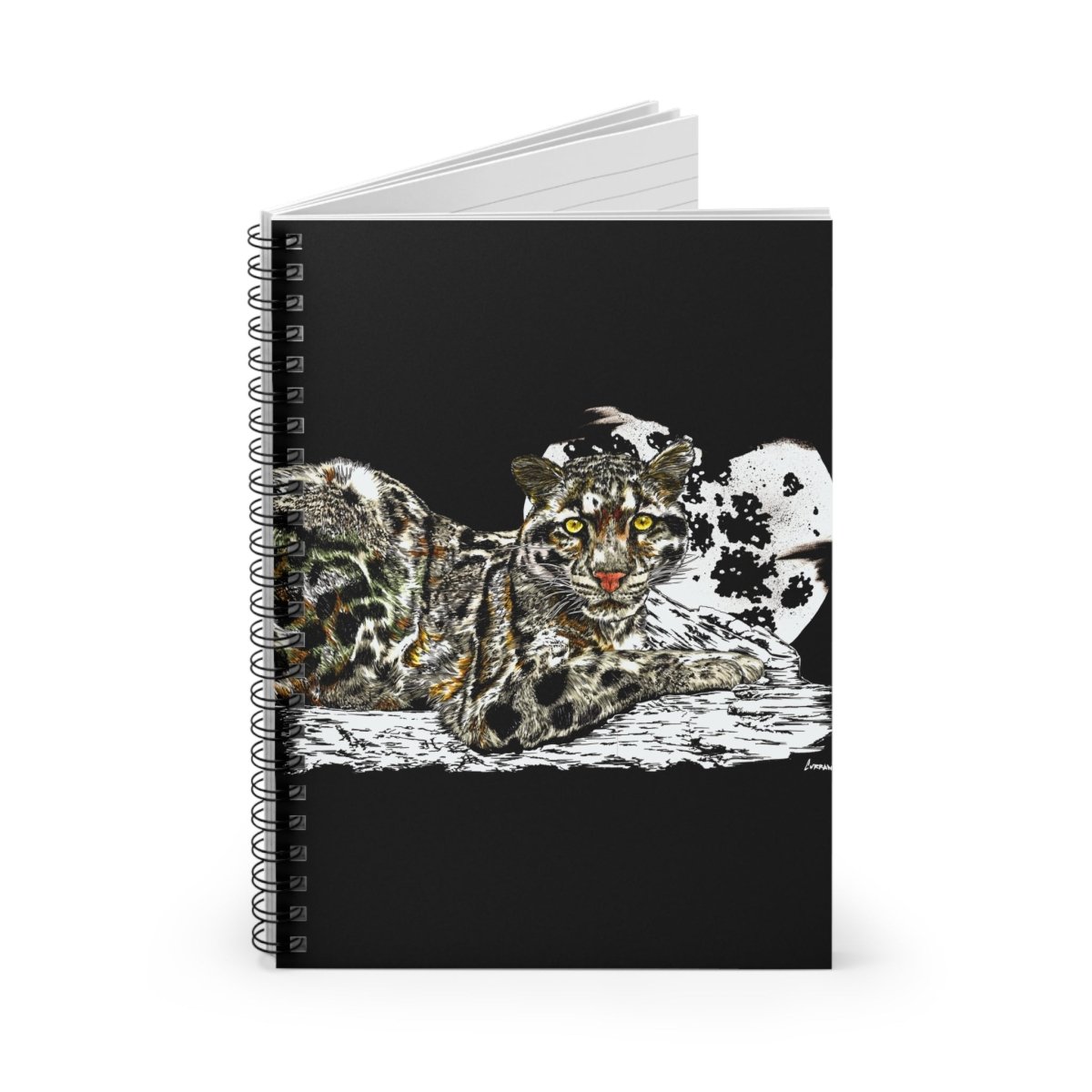 Exotic Leopard Spiral Notebook - Ruled Line for Nature Lovers - Curran Artworks