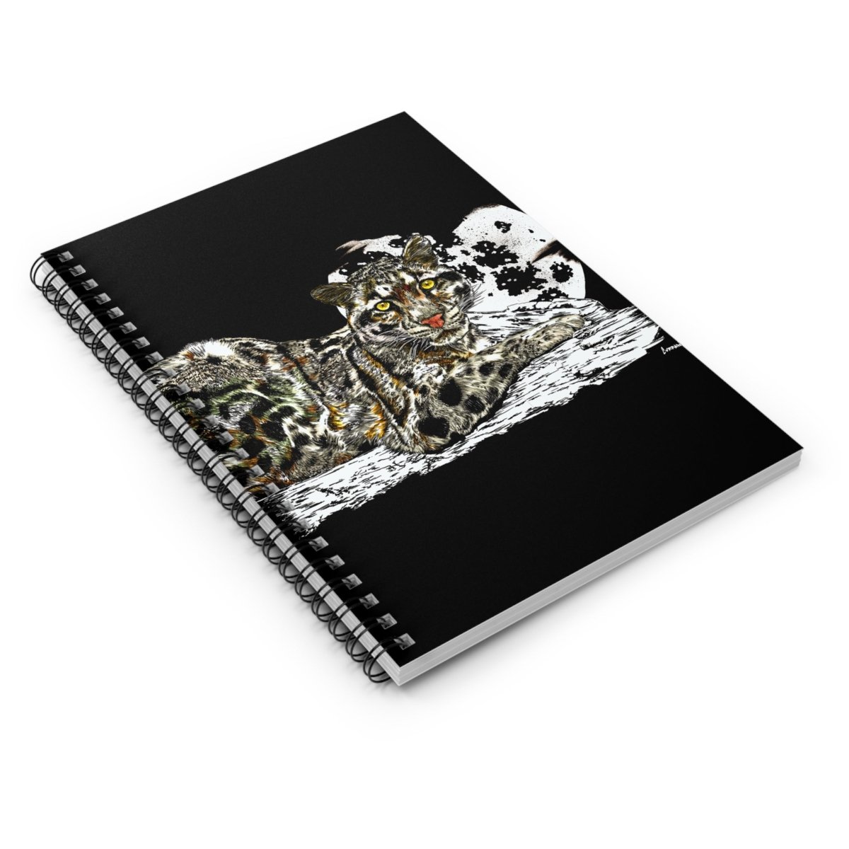 Exotic Leopard Spiral Notebook - Ruled Line for Nature Lovers - Curran Artworks
