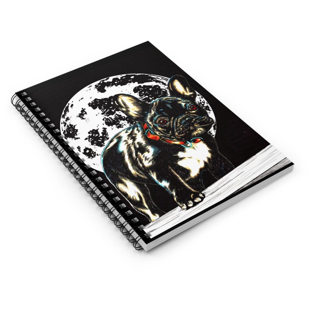 French Bulldog Spiral Notebook - Ruled Line featuring Hand Drawn Art - Curran Artworks