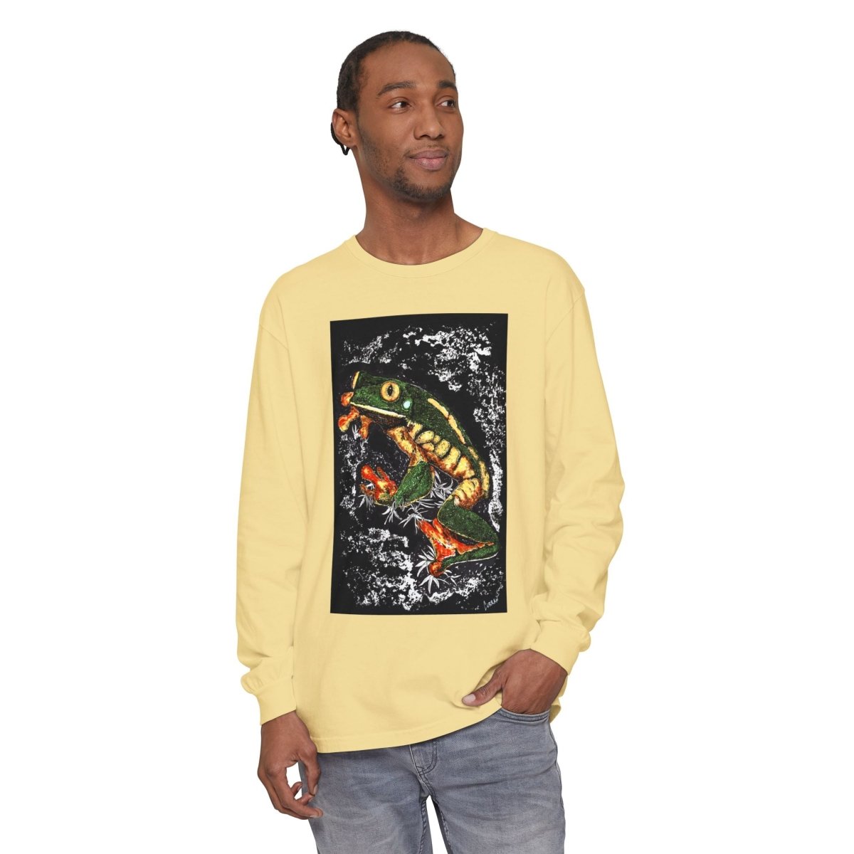 Frog Art Unisex Long Sleeve T-Shirt - Nature - Inspired Casual Wear - Curran Artworks