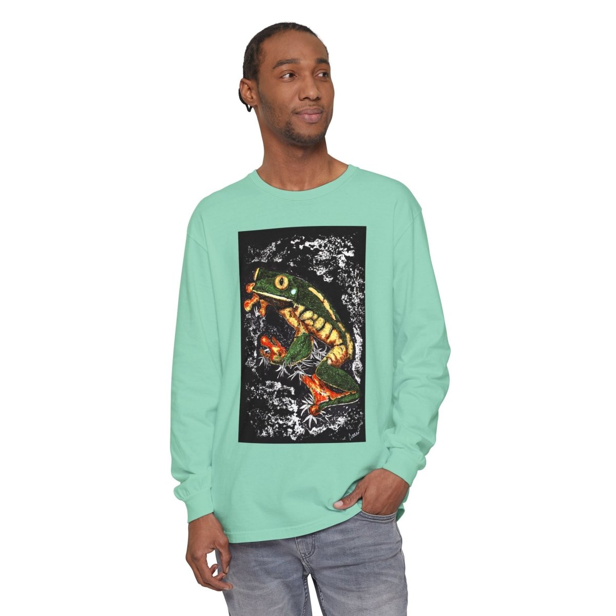 Frog Art Unisex Long Sleeve T-Shirt - Nature - Inspired Casual Wear - Curran Artworks