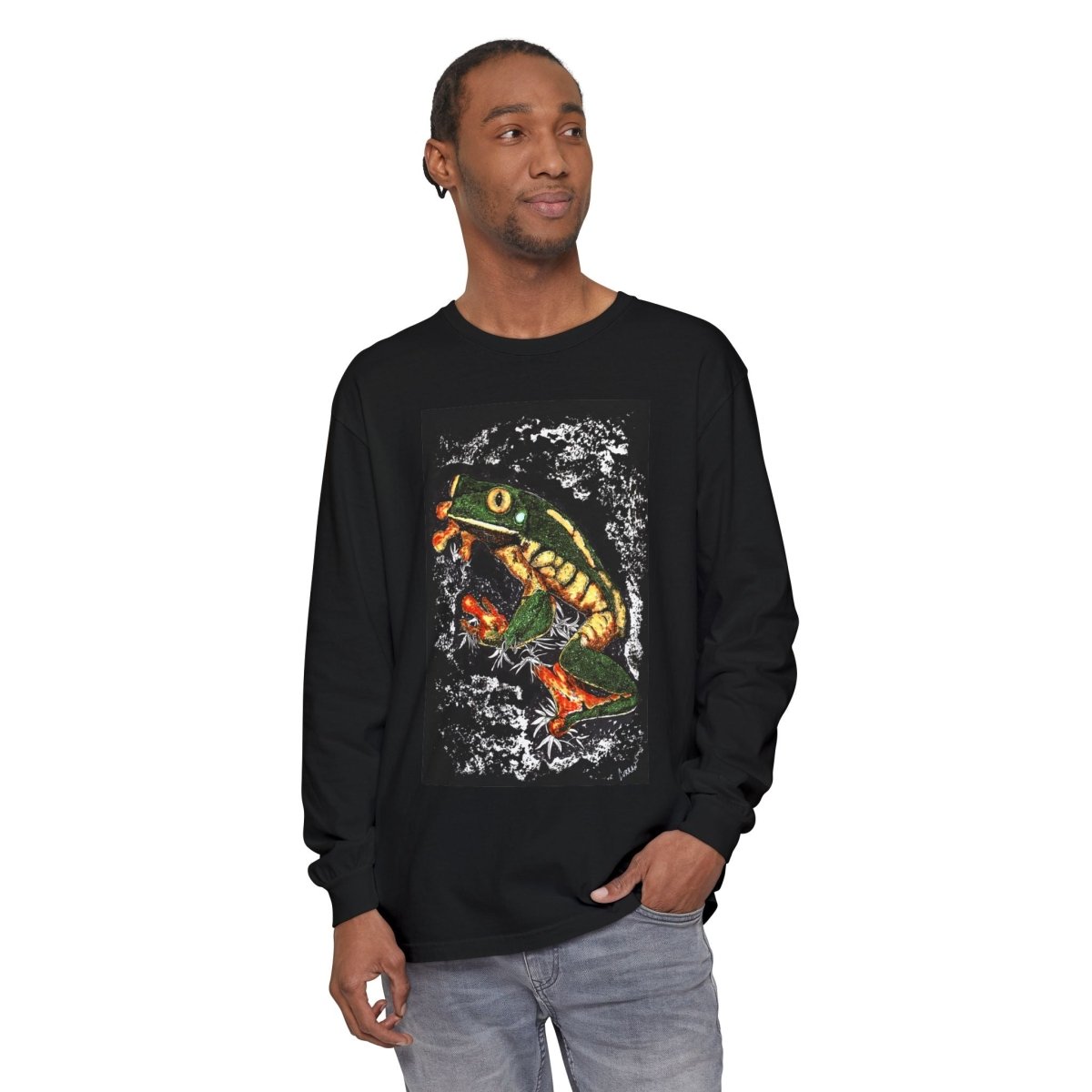 Frog Art Unisex Long Sleeve T-Shirt - Nature - Inspired Casual Wear - Curran Artworks