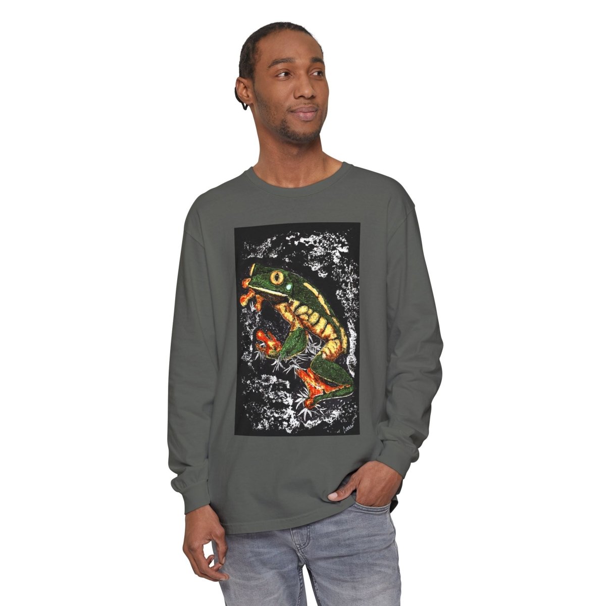 Frog Art Unisex Long Sleeve T-Shirt - Nature - Inspired Casual Wear - Curran Artworks