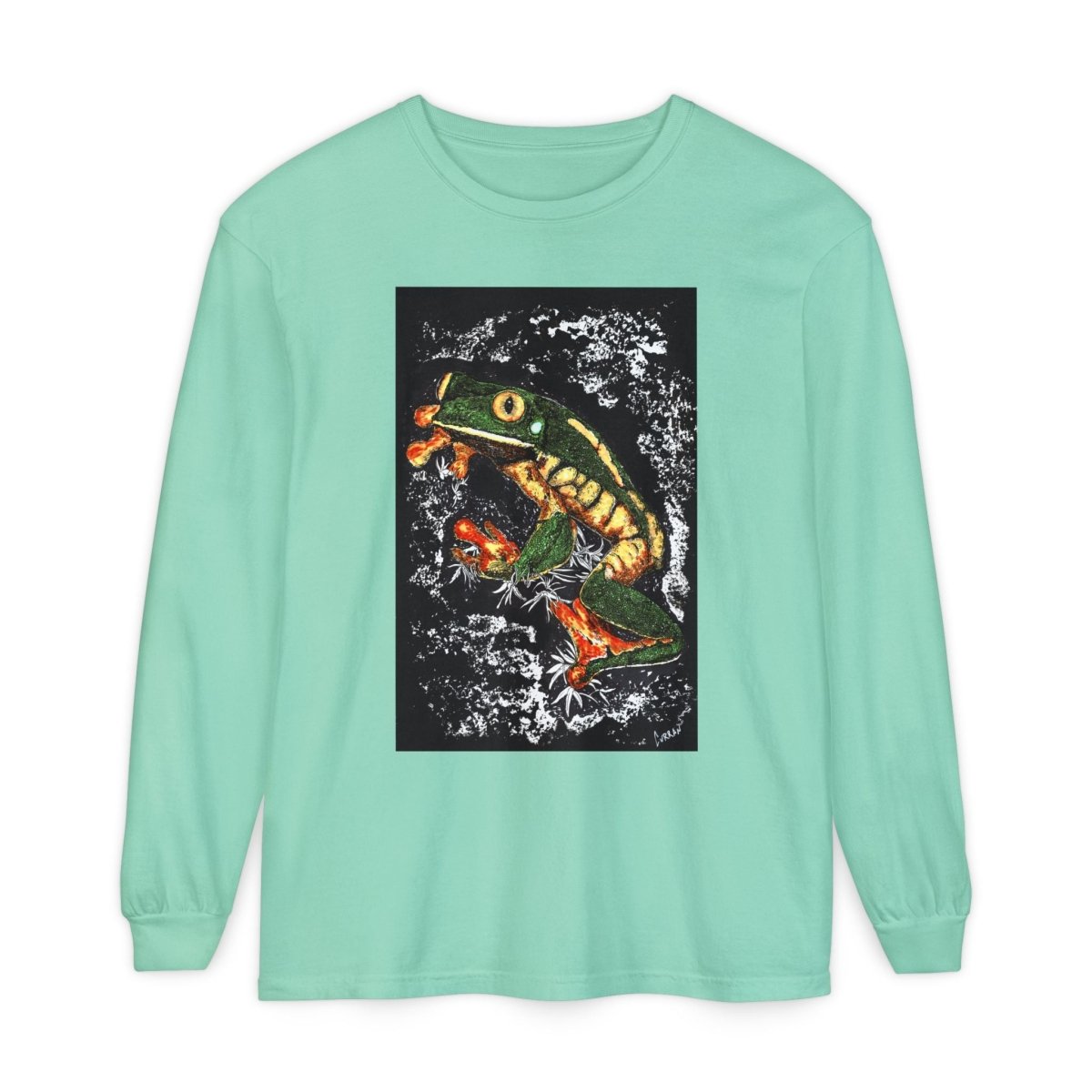 Frog Art Unisex Long Sleeve T-Shirt - Nature - Inspired Casual Wear - Curran Artworks