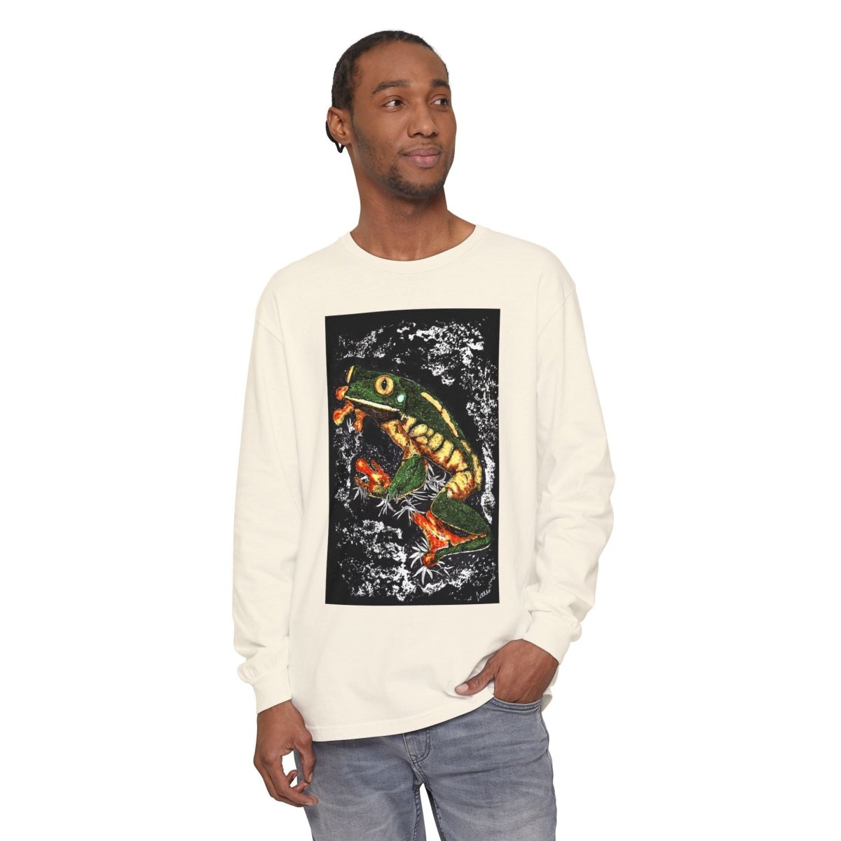 Frog Art Unisex Long Sleeve T-Shirt - Nature - Inspired Casual Wear - Curran Artworks