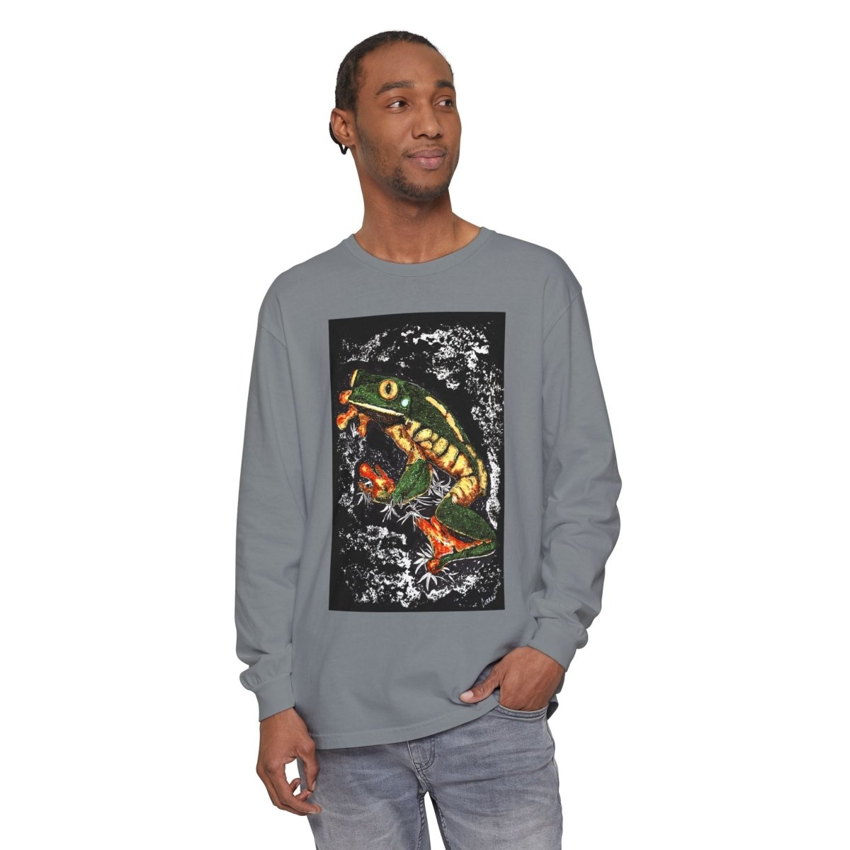Frog Art Unisex Long Sleeve T-Shirt - Nature - Inspired Casual Wear - Curran Artworks