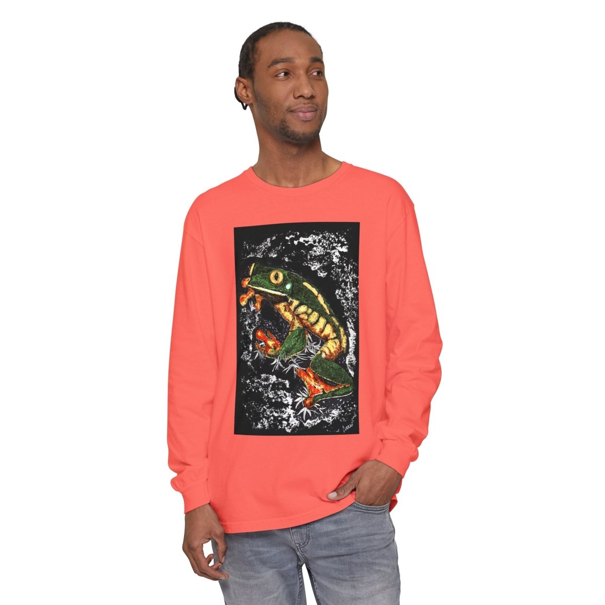 Frog Art Unisex Long Sleeve T-Shirt - Nature - Inspired Casual Wear - Curran Artworks