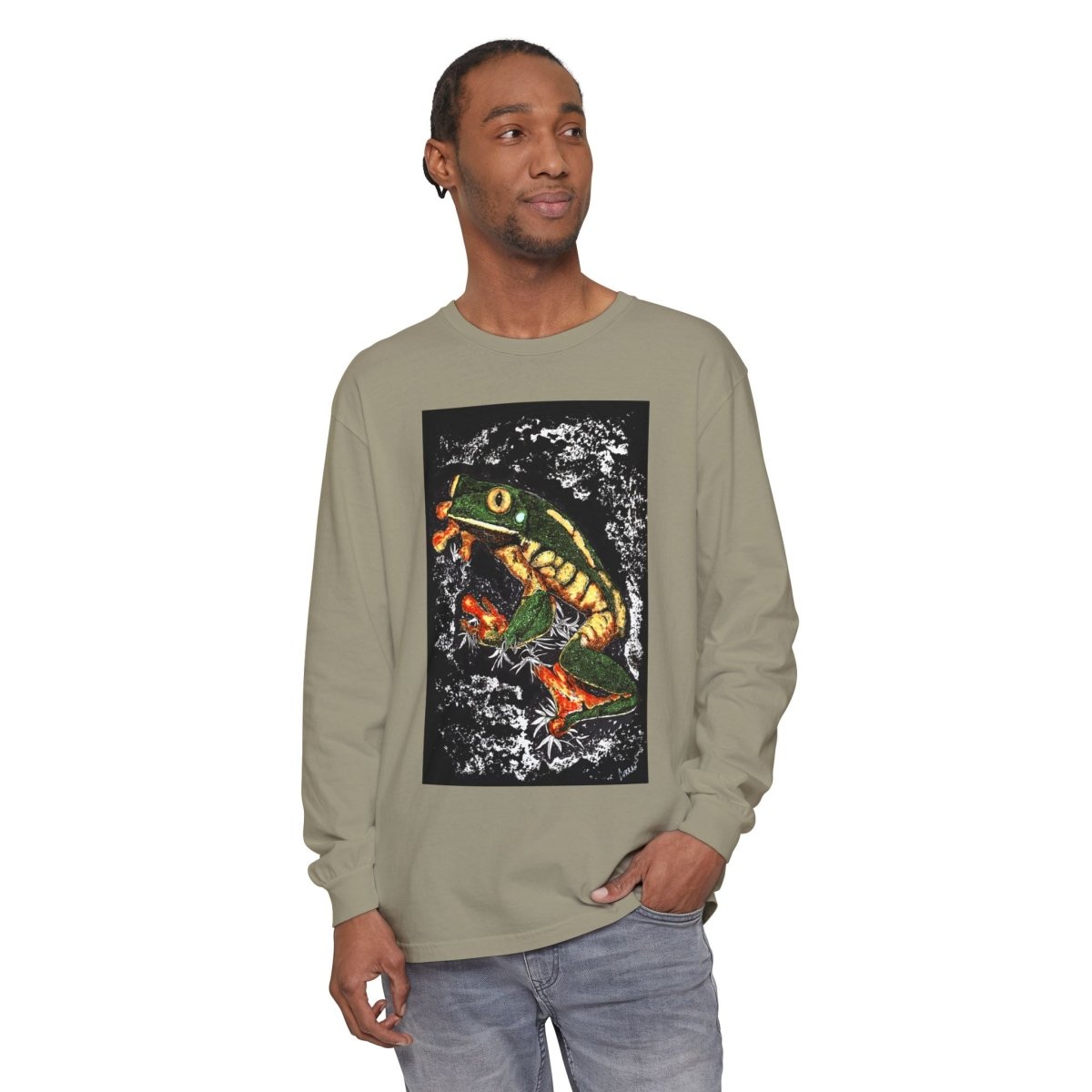 Frog Art Unisex Long Sleeve T-Shirt - Nature - Inspired Casual Wear - Curran Artworks