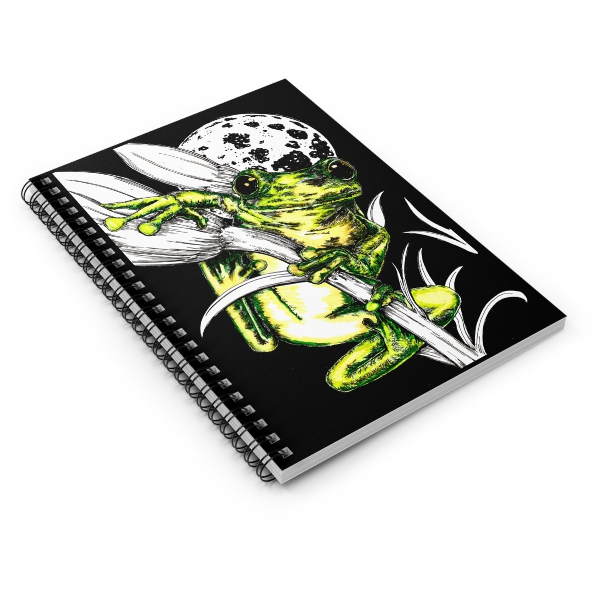 Frog Themed Spiral Notebook - Ruled Line for Nature Lovers - Curran Artworks
