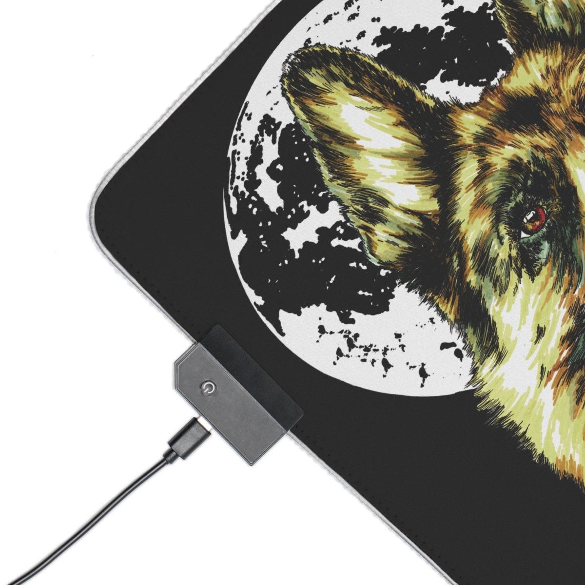 German Shepherd Design Illuminated LED Gaming Mouse Pad - Curran Artworks