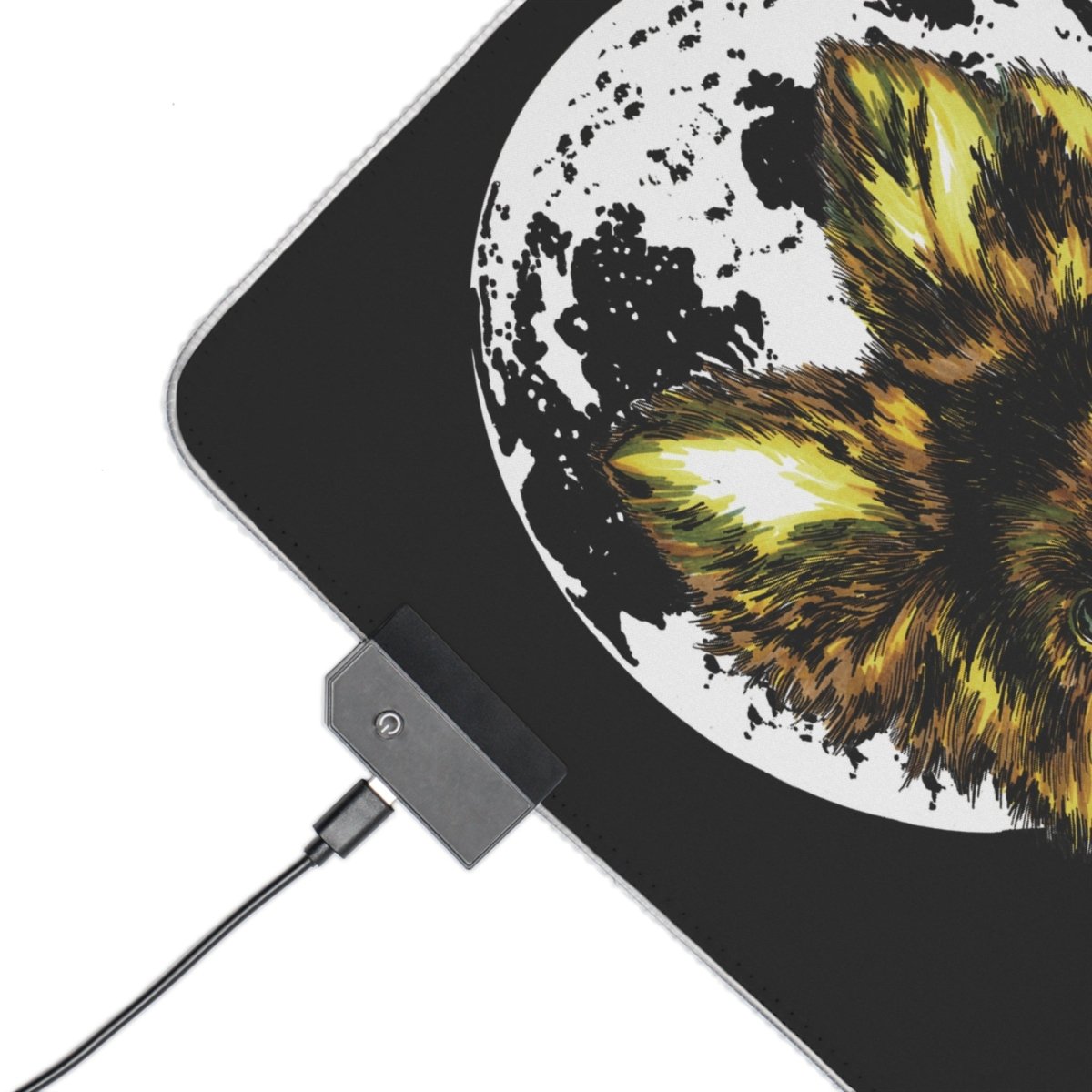 German Sheppard Puppy Custom LED Gaming Mouse Pad - Perfect for Pet Lovers - Curran Artworks