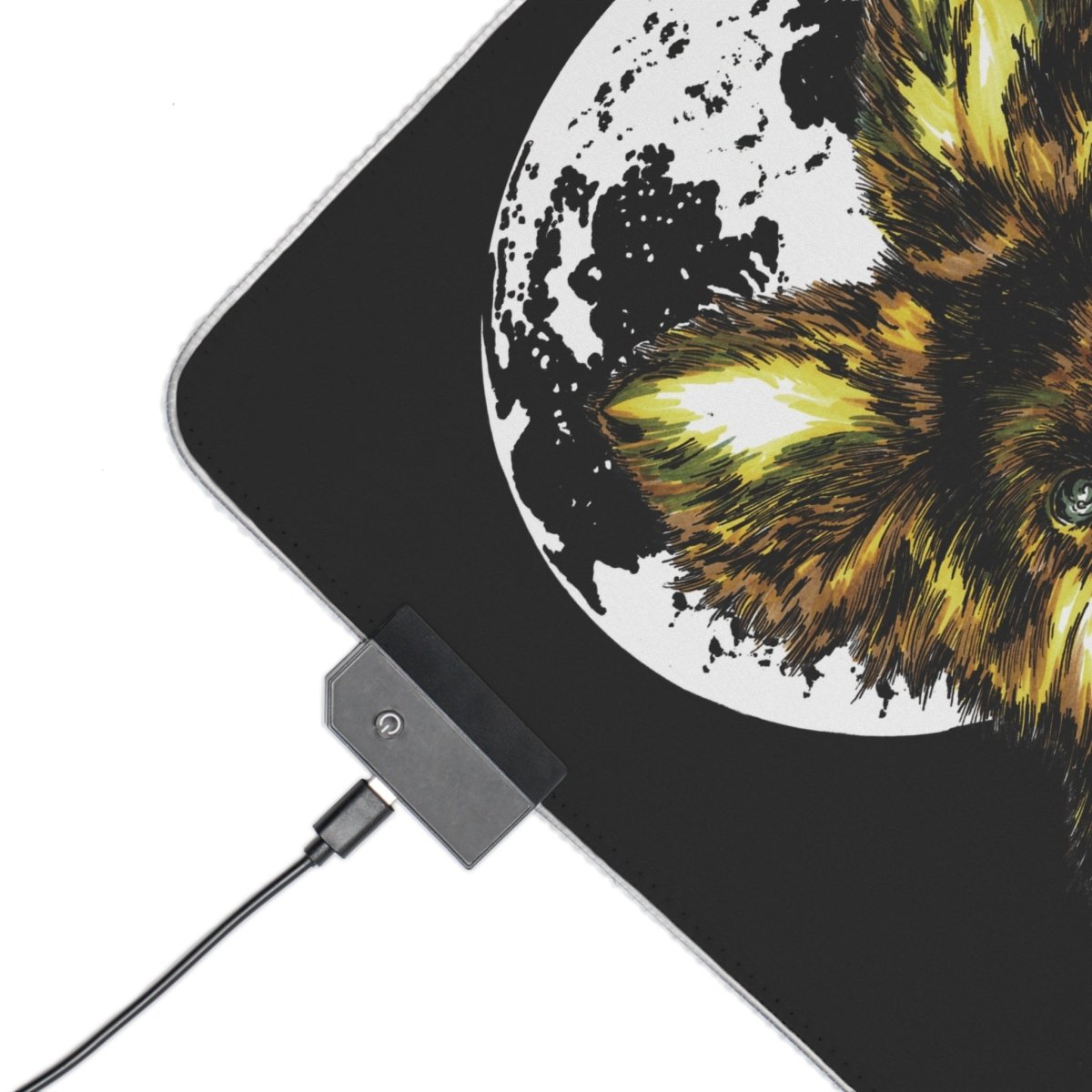 German Sheppard Puppy Custom LED Gaming Mouse Pad - Perfect for Pet Lovers - Curran Artworks
