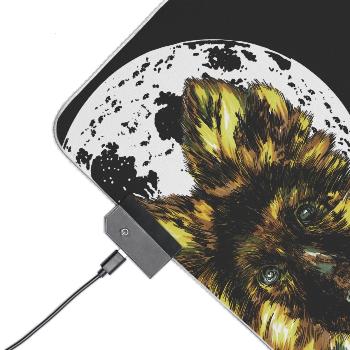 German Sheppard Puppy Custom LED Gaming Mouse Pad - Perfect for Pet Lovers - Curran Artworks
