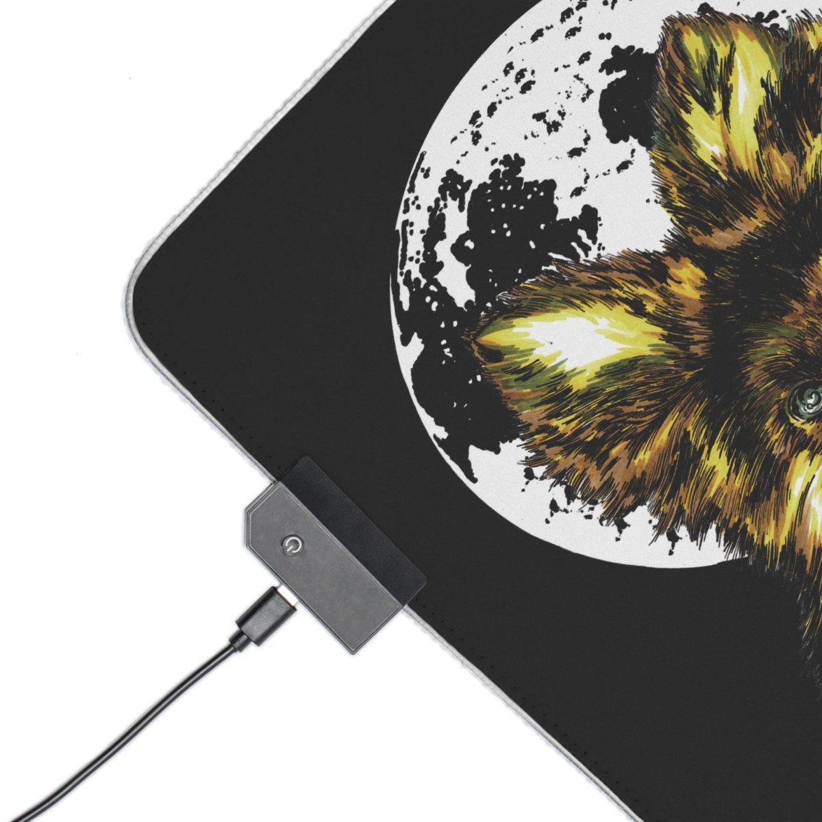 German Sheppard Puppy Custom LED Gaming Mouse Pad - Perfect for Pet Lovers - Curran Artworks