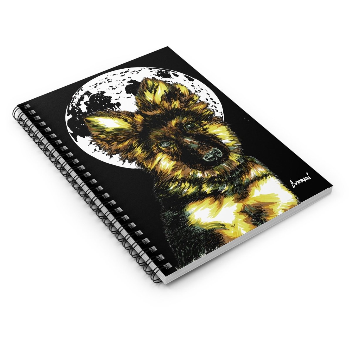German Sheppard Spiral Notebook - Ruled Line - Curran Artworks