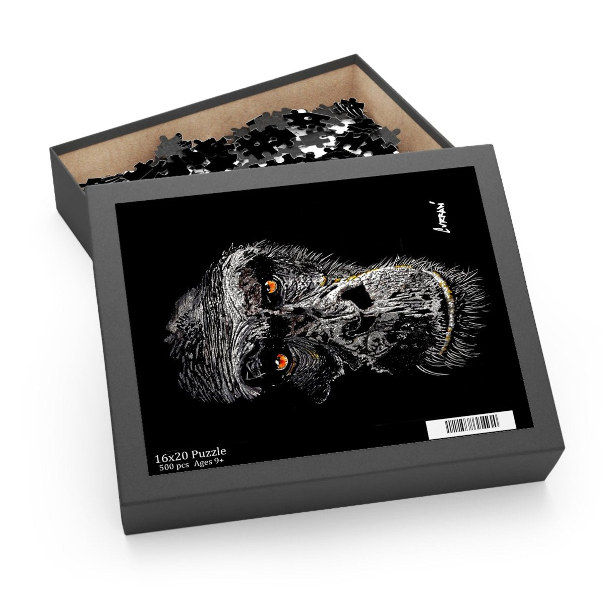 Gorilla Art Puzzle for Adults – 120, 252, 500 - Piece Options - Curran Artworks