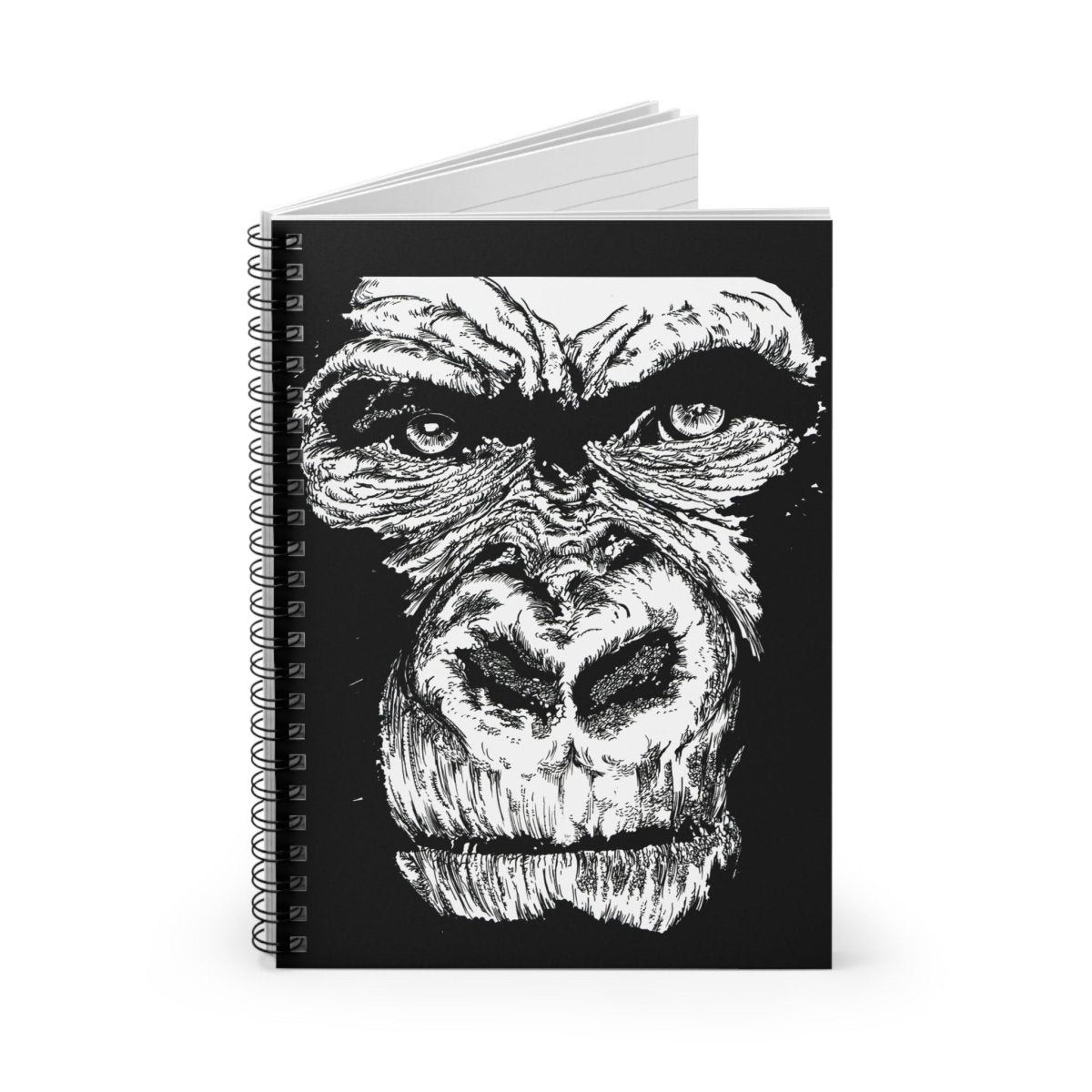 Gorilla Art Spiral Notebook - Ruled Lines for Creative Minds - Curran Artworks