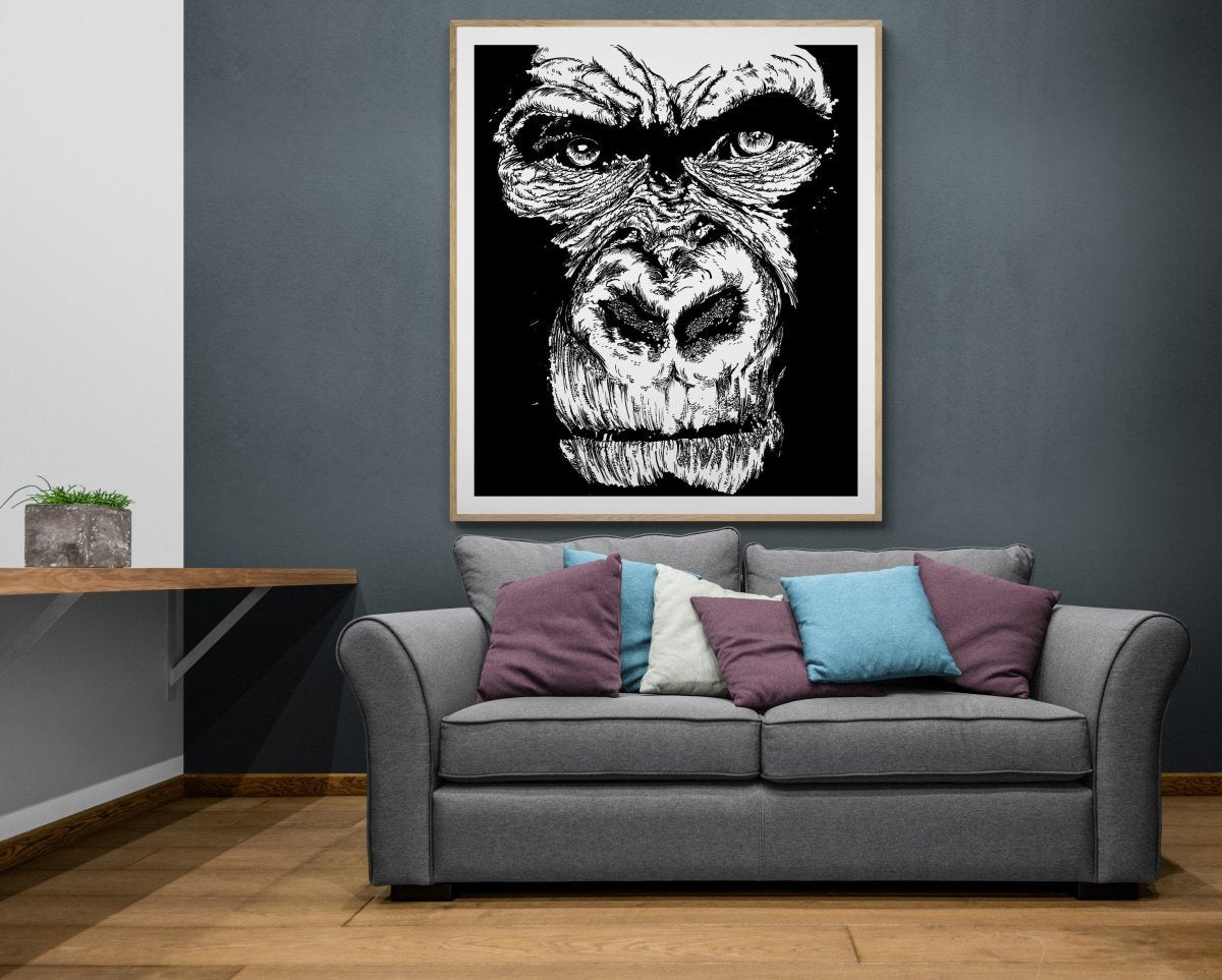 Gorilla Face 1 Digital Download - Curran Artworks