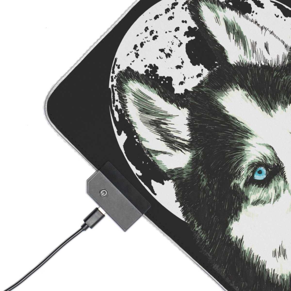 Stylish and Functional Husky LED Gaming Mouse Pad for Gamers