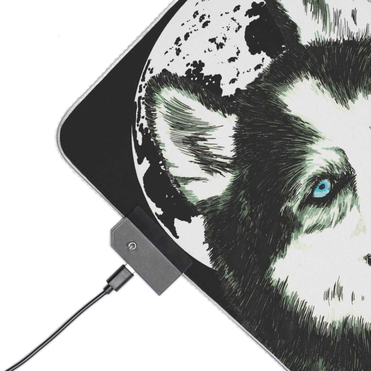 Stylish and Functional Husky LED Gaming Mouse Pad for Gamers