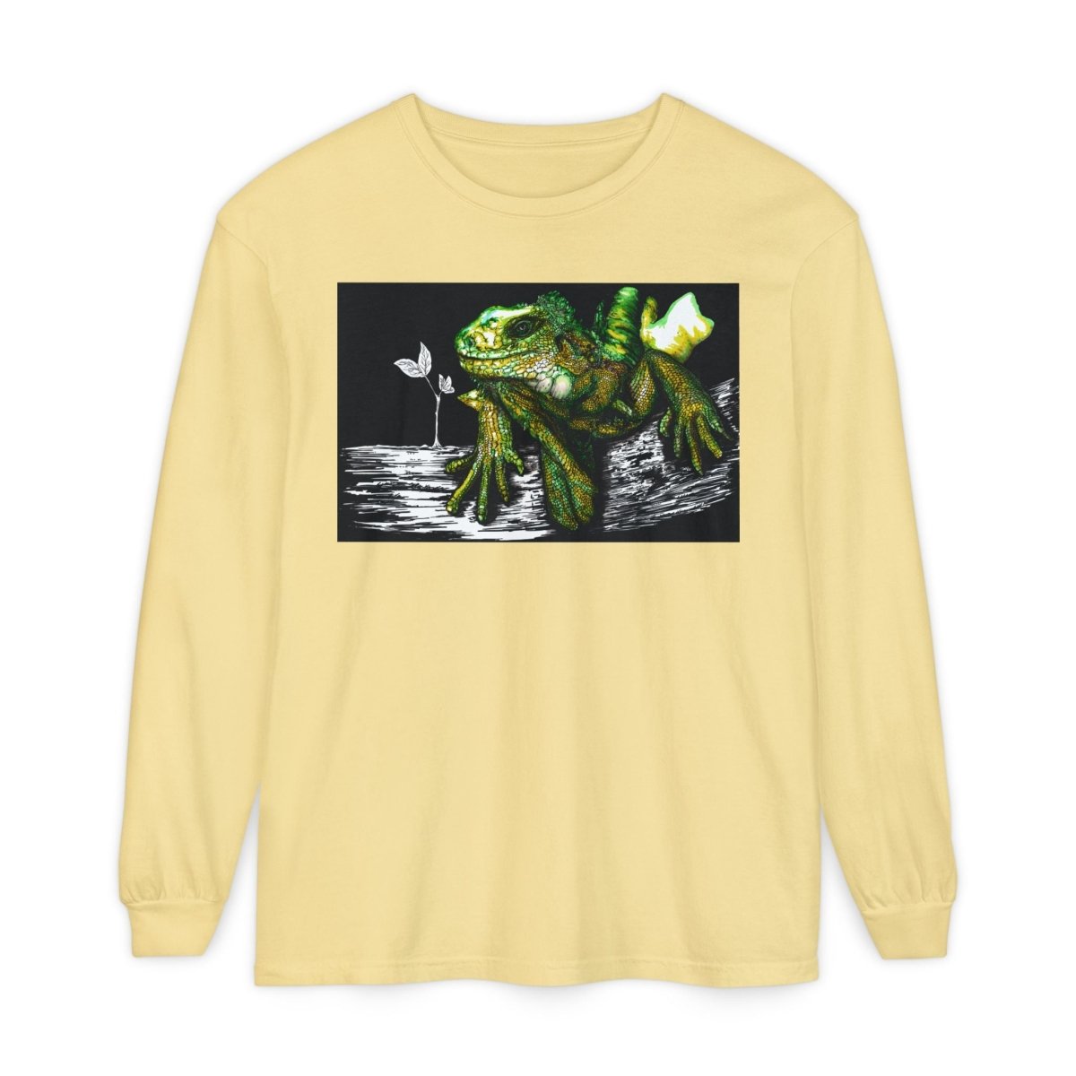 Iguana Eco - Friendly Long Sleeve T-Shirt for Nature Lovers - Curran Artworks
