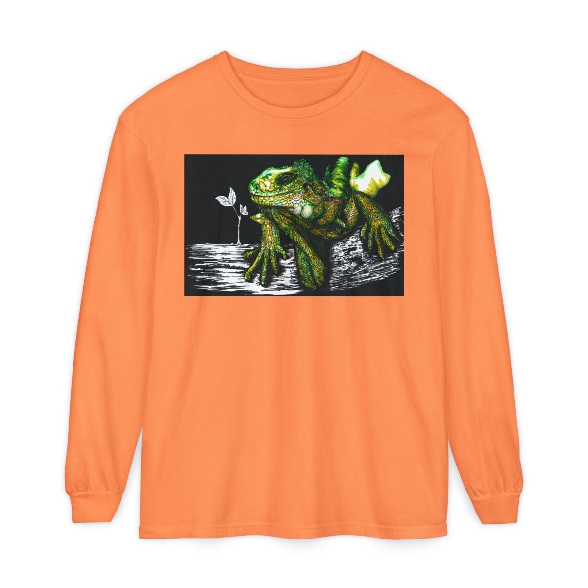 Iguana Eco - Friendly Long Sleeve T-Shirt for Nature Lovers - Curran Artworks
