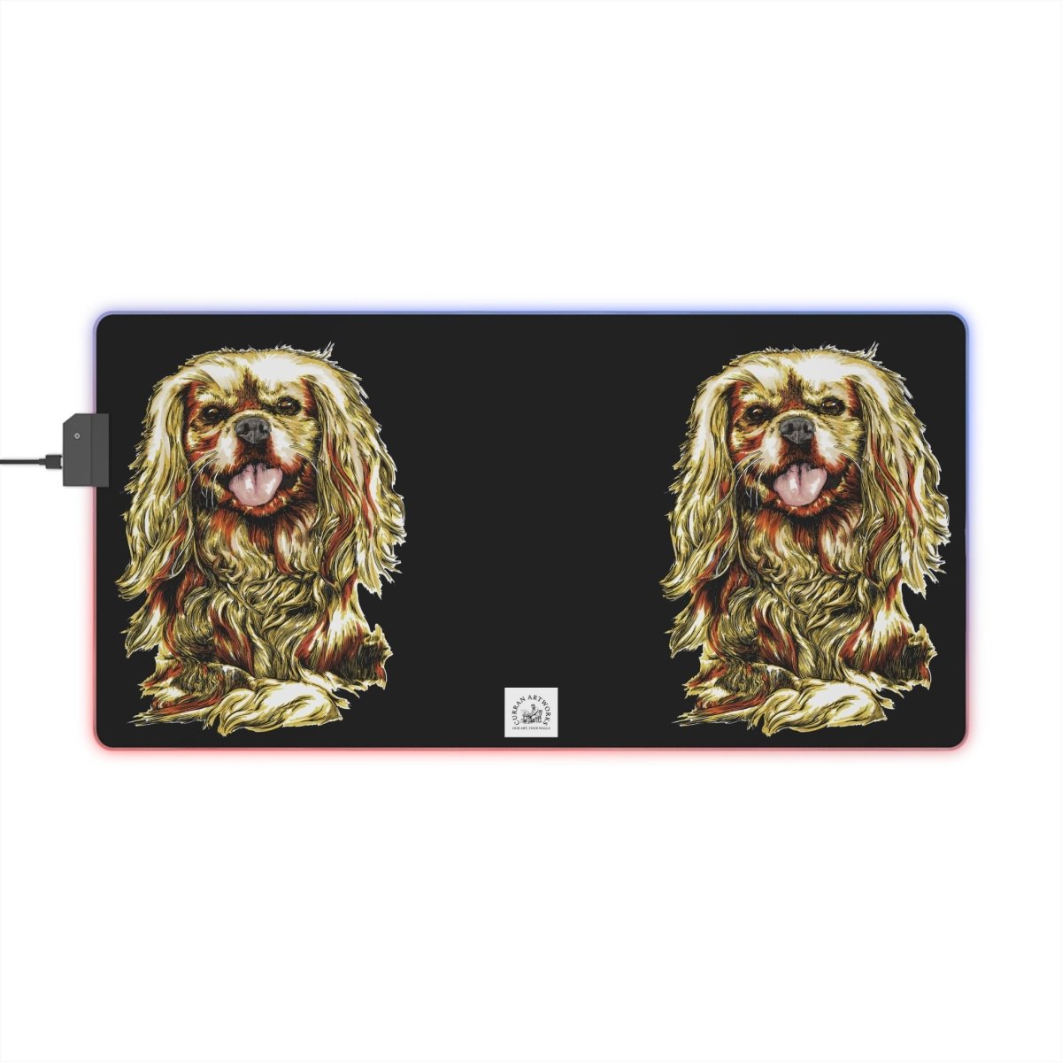 Illuminated Cocker Spaniel - Themed Gaming Mouse Pad - RGB LED Light - Curran Artworks